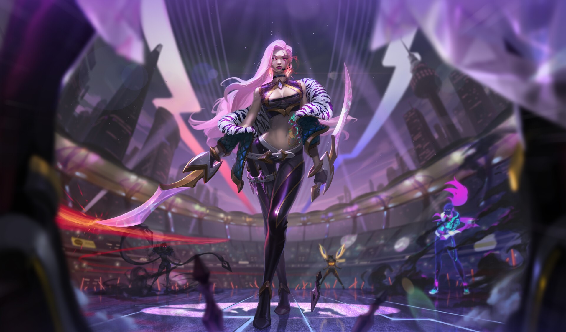 Katarina from League of Legends K/DA HD Wallpaper