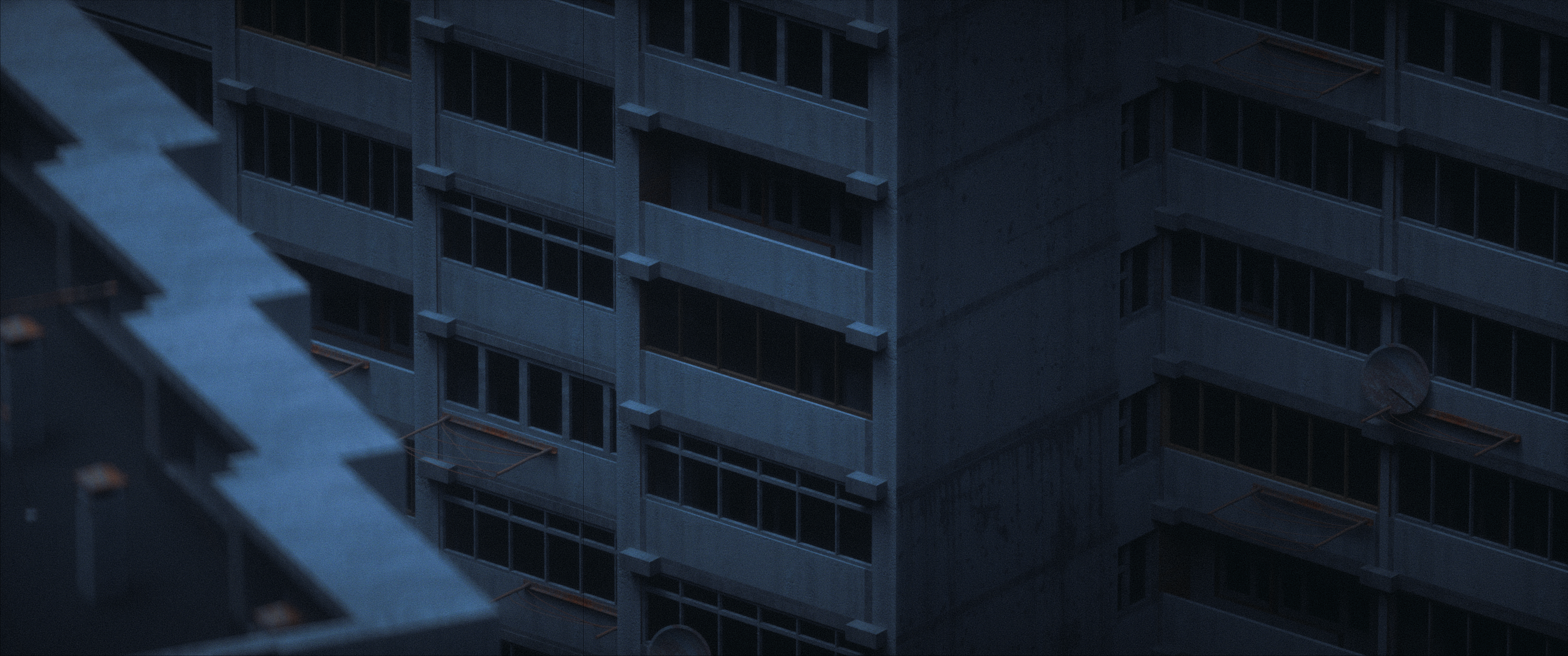 Render of a depressing Soviet-style building HD Wallpaper