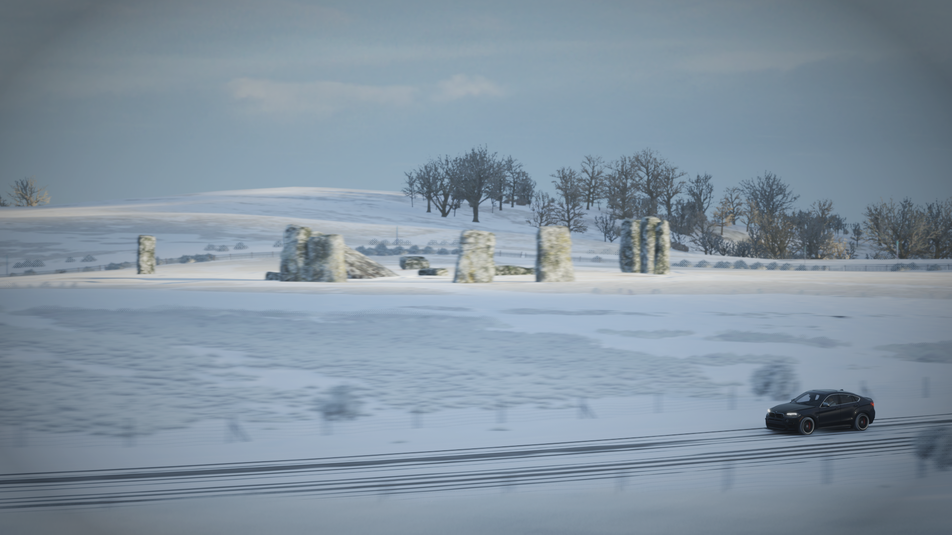 BMW X6 M in Forza Horizon 4 during winter HD Wallpaper