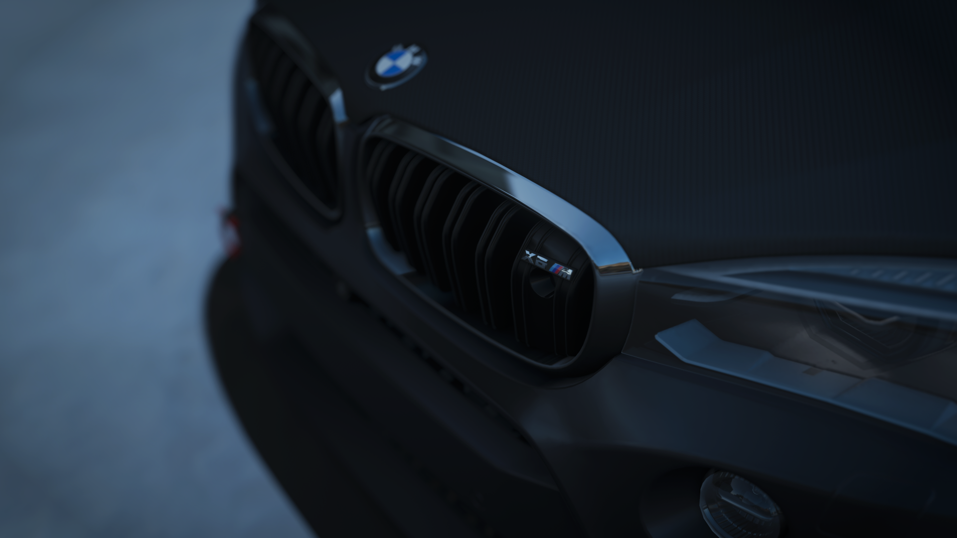 BMW X6M grille and headlight HD Wallpaper