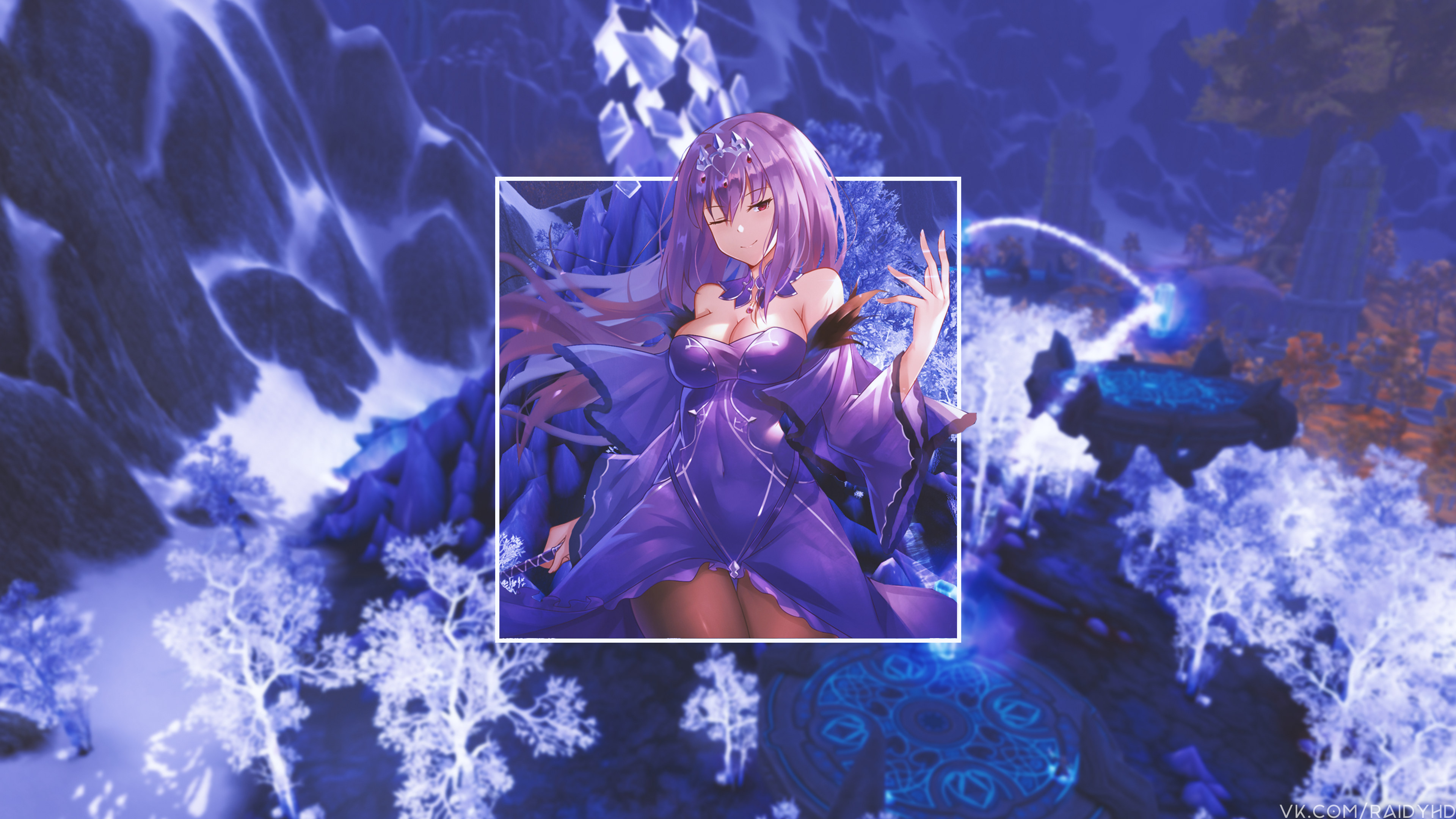 4K Scathach from Fate/Grand Order anime girl HD Wallpaper