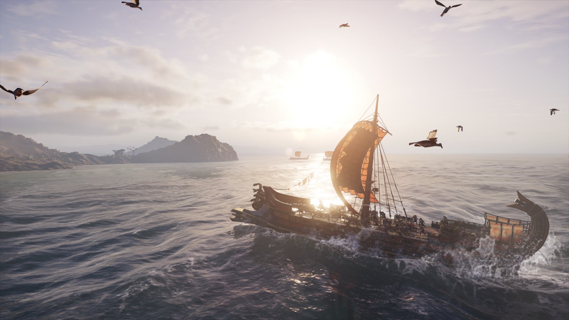 Assassin's Creed Odyssey: Spartan Buck ship sailing HD Wallpaper