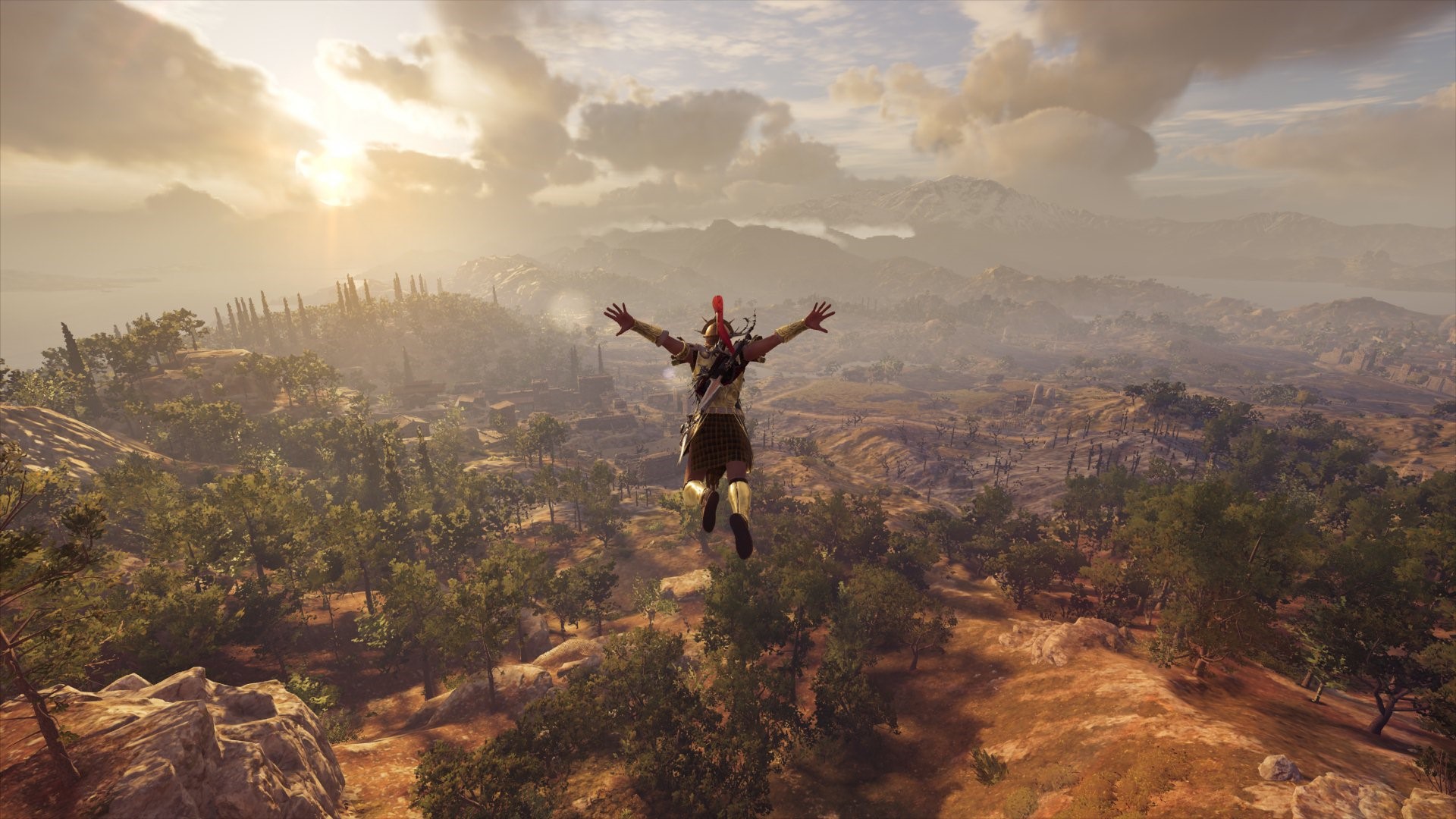 Assassin's Creed Odyssey Spartan Leap HD Wallpaper