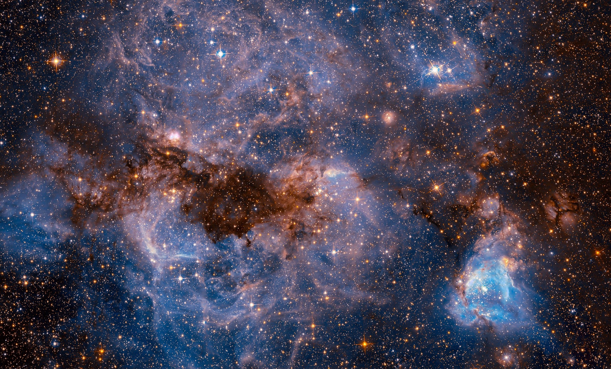 Cosmic nebula with countless stars in deep space HD Wallpaper