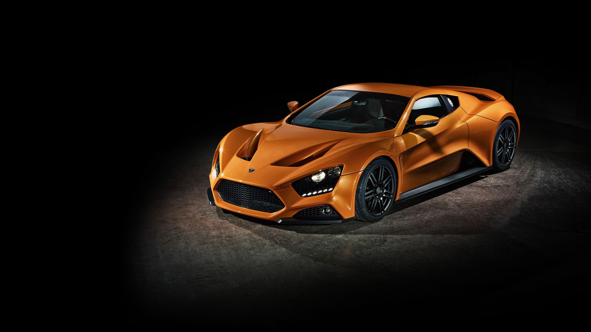 Zenvo ST1 orange sports car HD Wallpaper