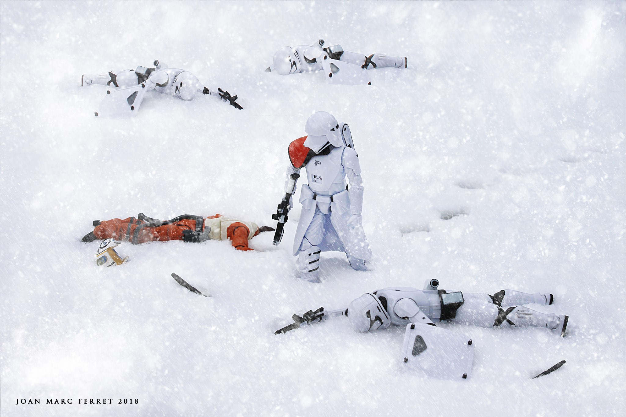 Star Wars Stormtroopers and Rebel Pilot in Snow HD Wallpaper