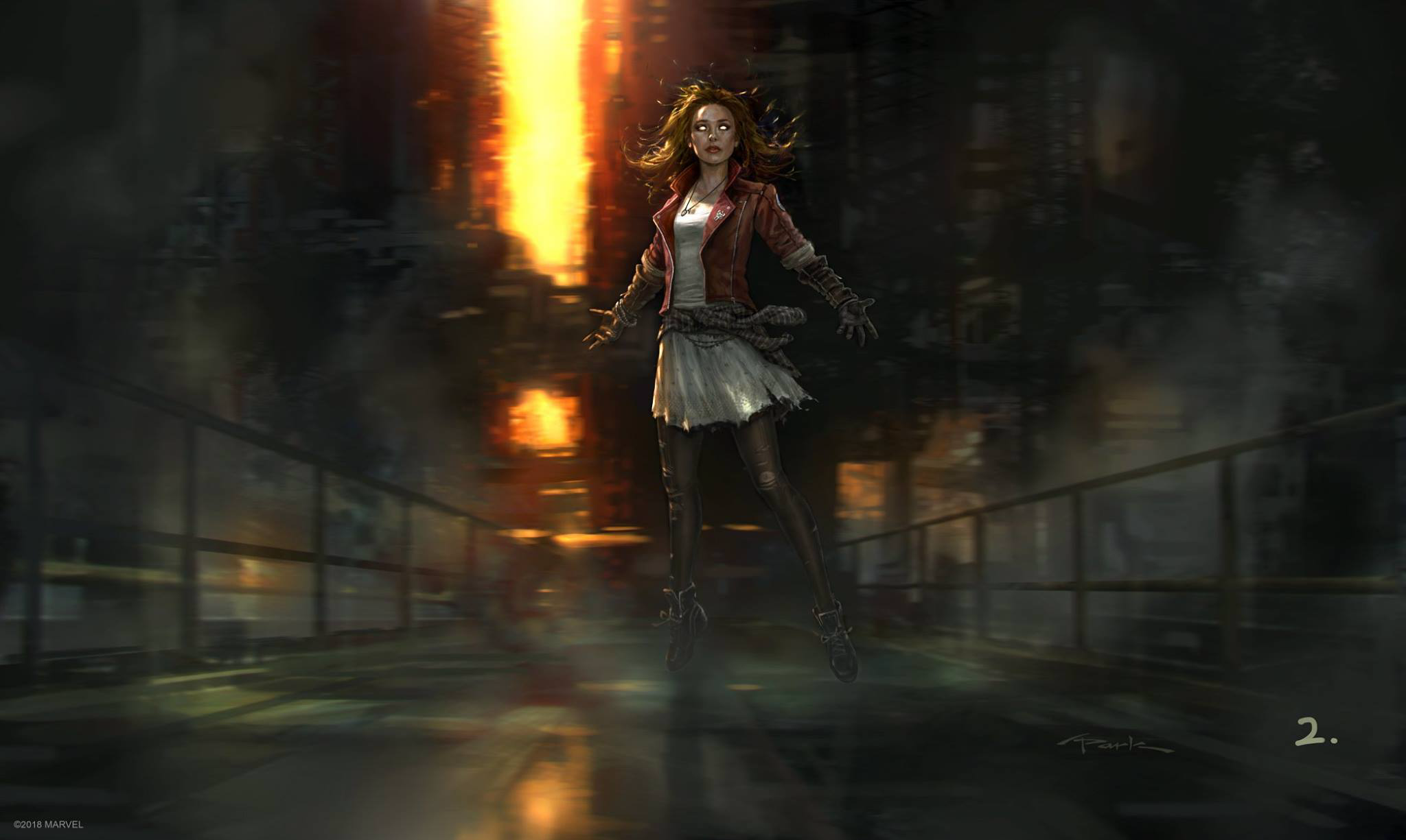 Scarlet Witch from Marvel Cinematic Universe HD Wallpaper