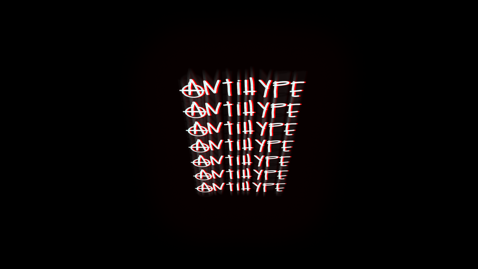 AntiHype typography with glitch effect HD Wallpaper
