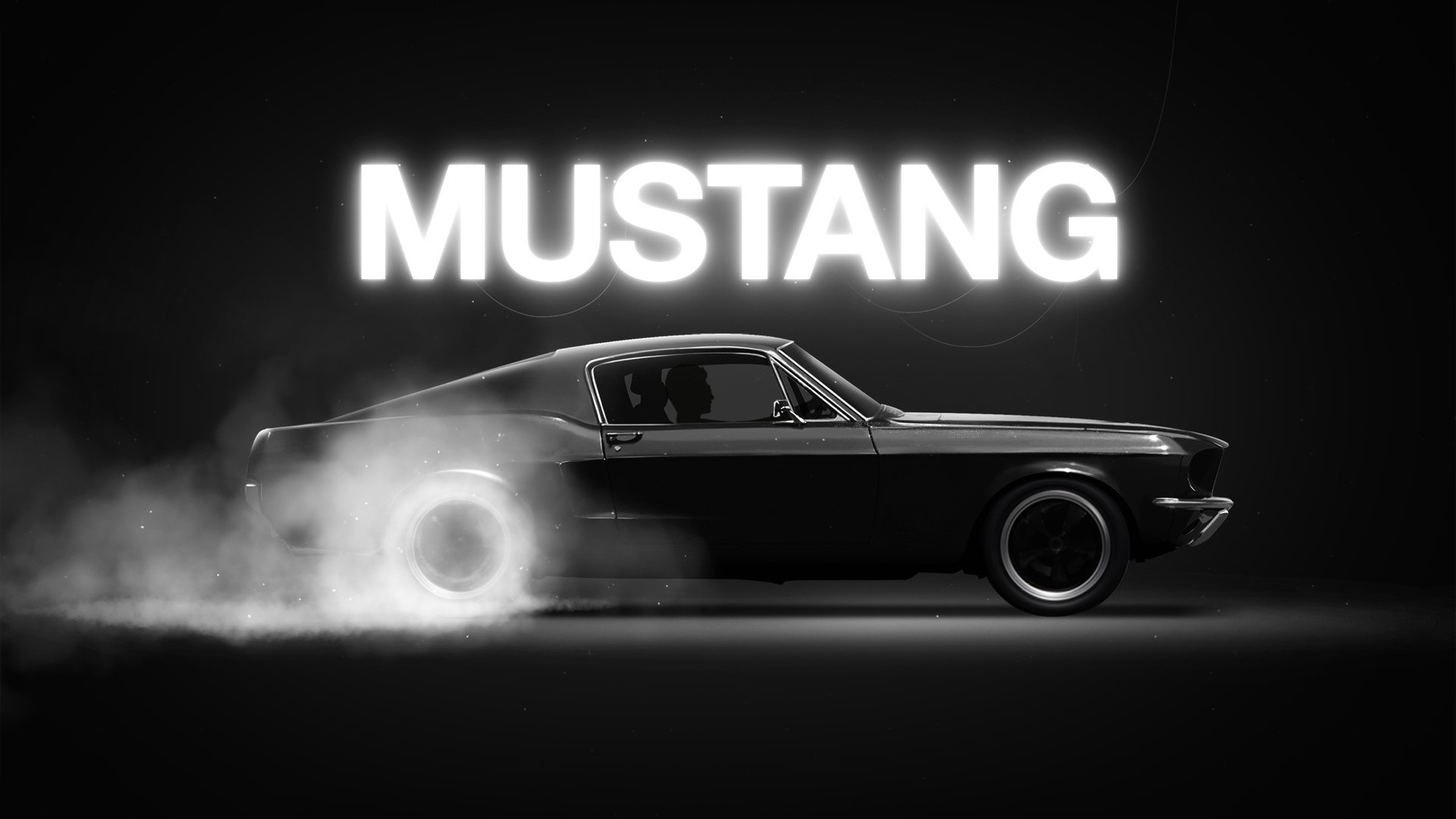 Ford Mustang car with smoke HD Wallpaper