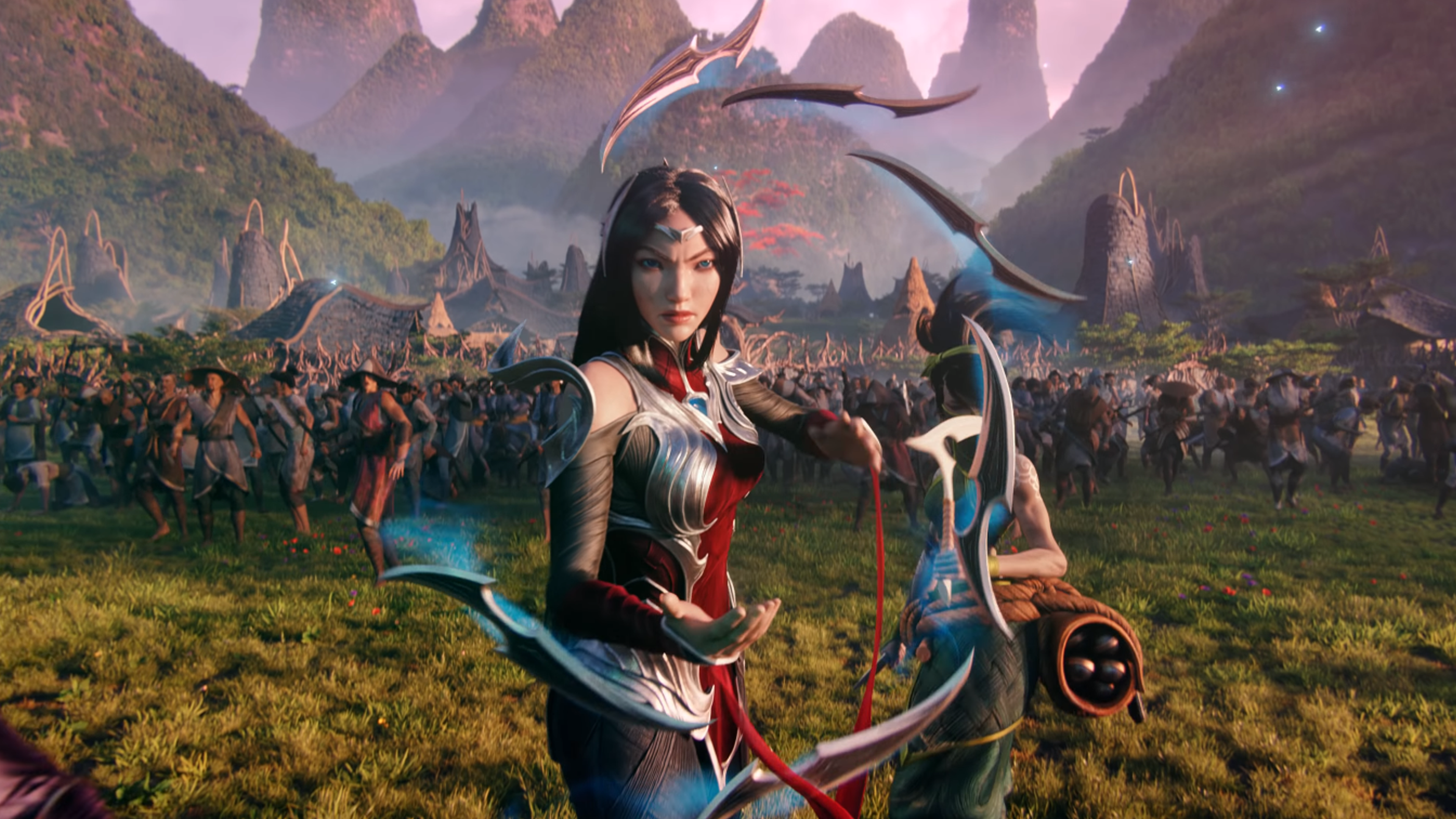 Irelia from League of Legends in a battle HD Wallpaper