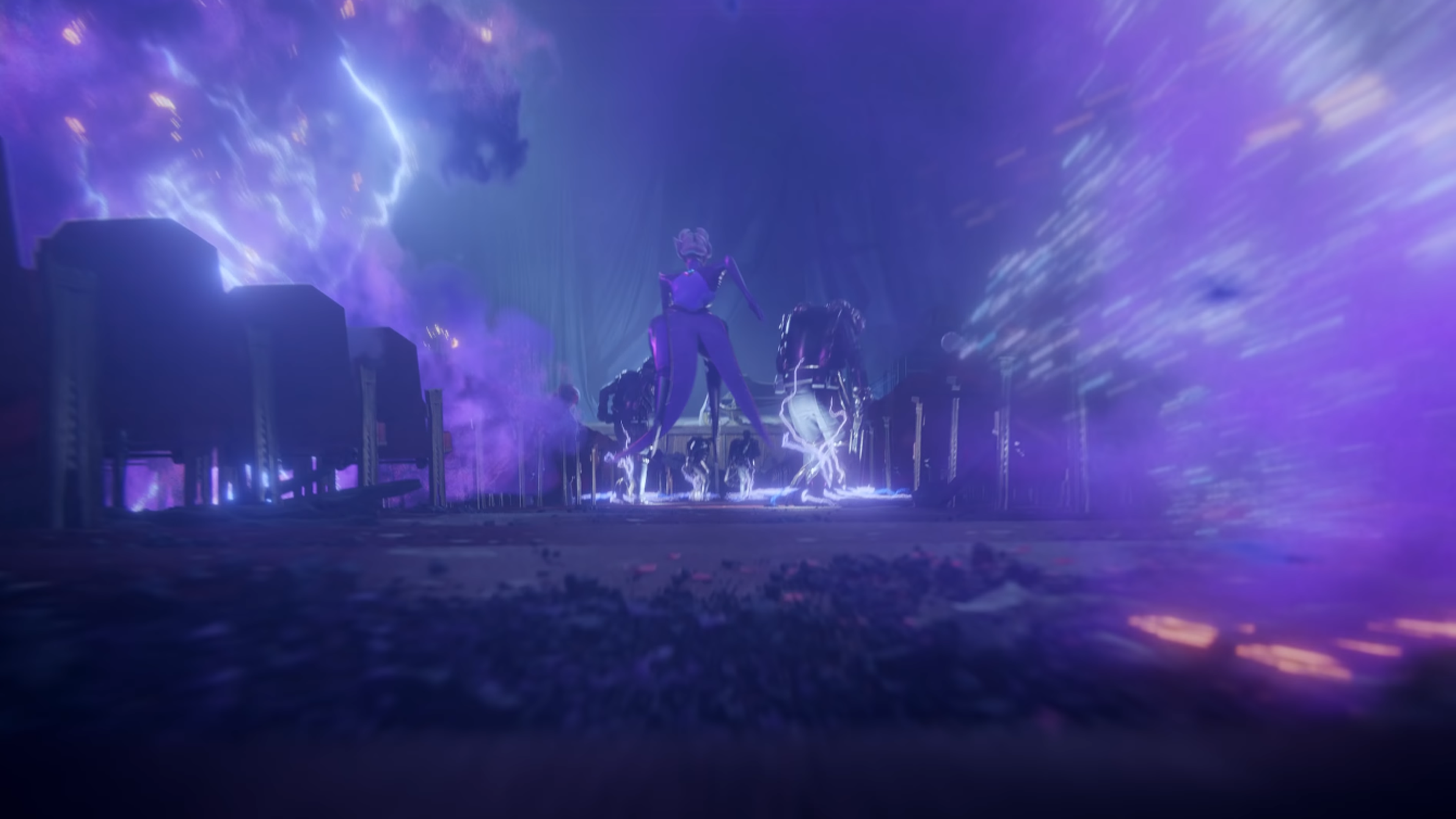 4K League of Legends characters in a purple environment HD Wallpaper