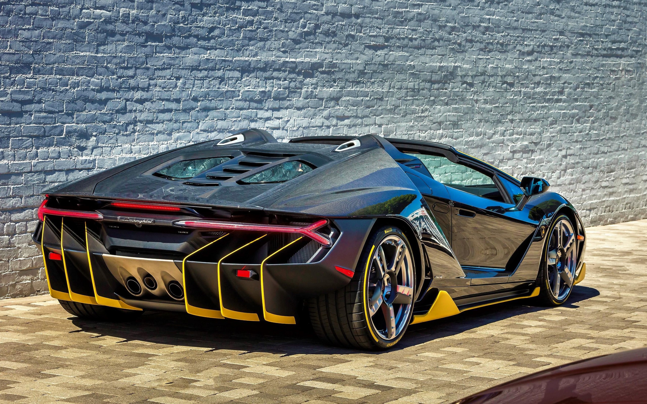 Lamborghini Centenario rear view HD Wallpaper