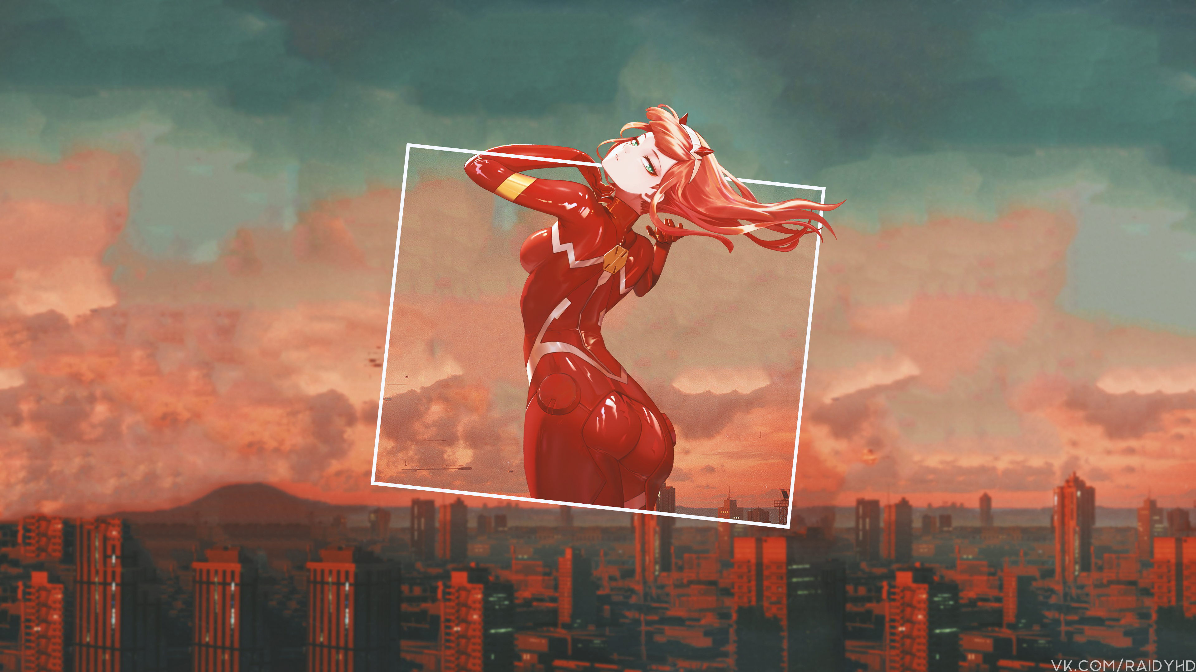 4K Zero Two from Darling in the FranXX HD Wallpaper