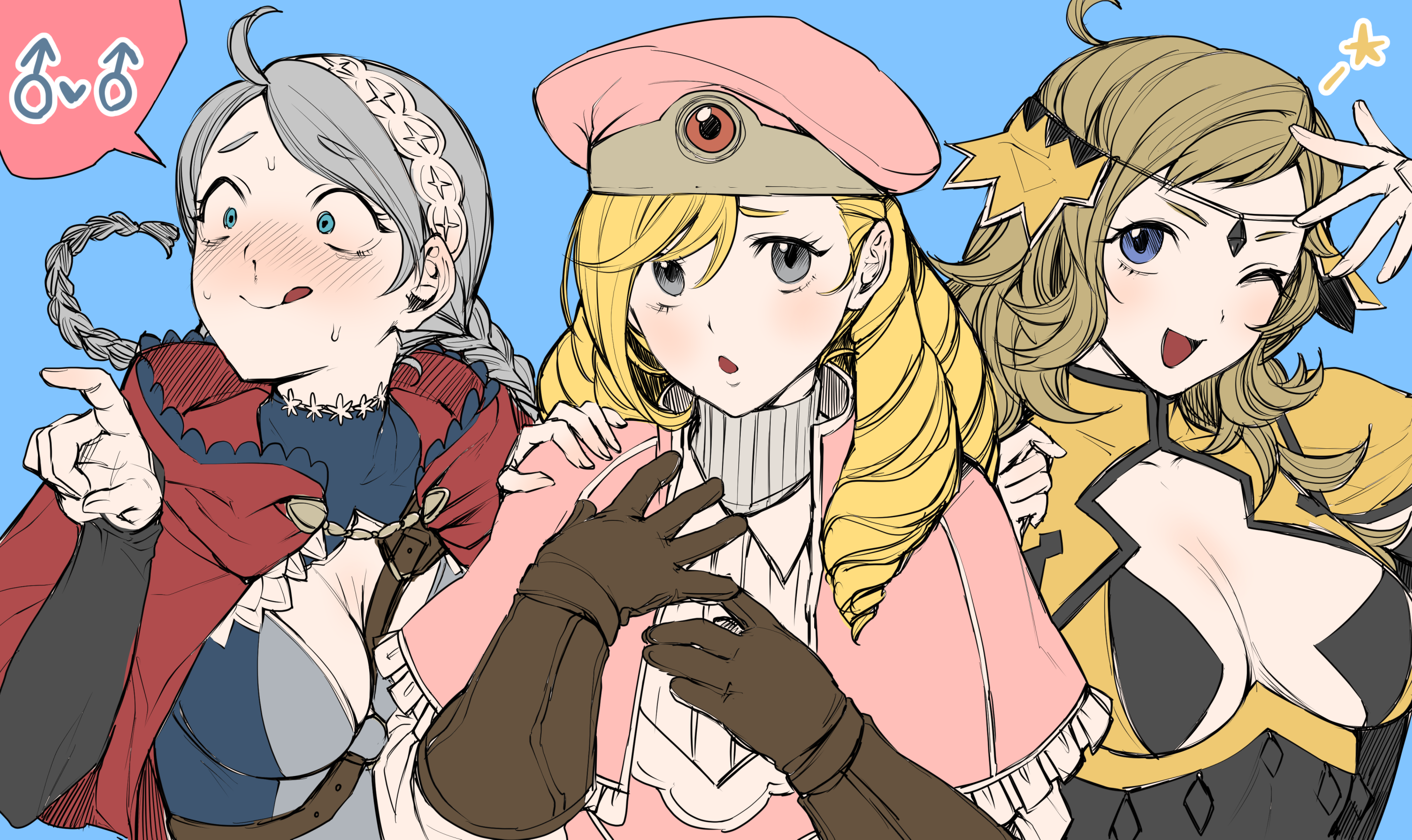 Three anime girls from Fire Emblem Fates HD Wallpaper