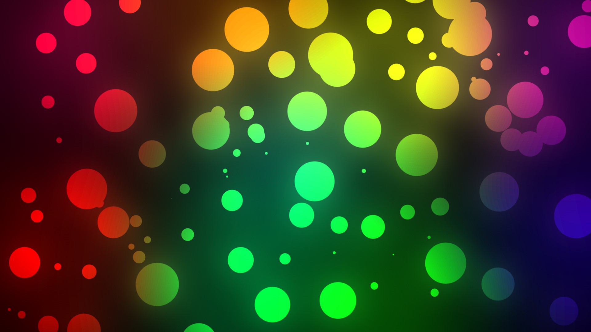 Colorful bokeh lights on a dark background HD Wallpaper