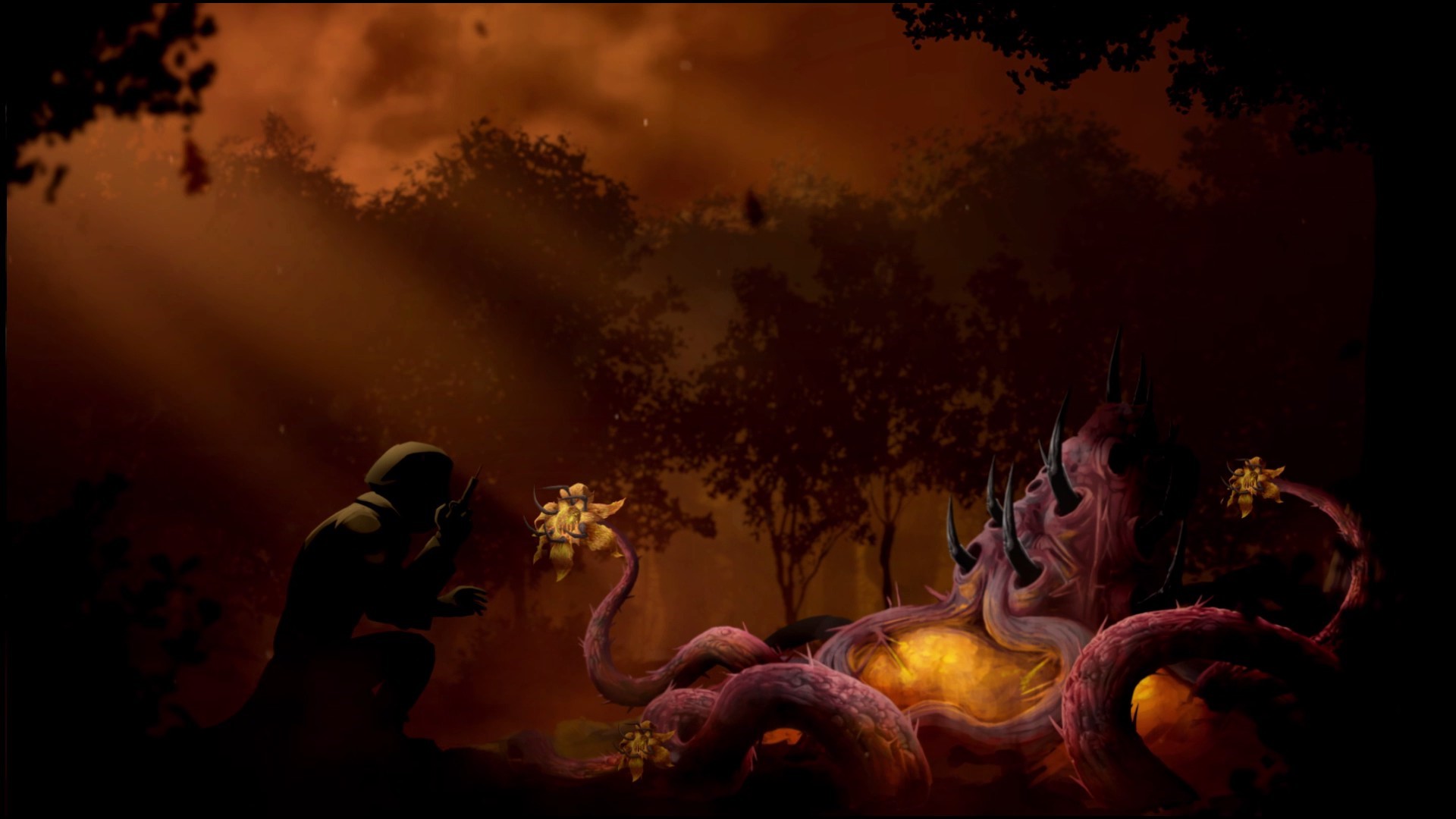 Survivor facing a monster in Dead by Daylight HD Wallpaper