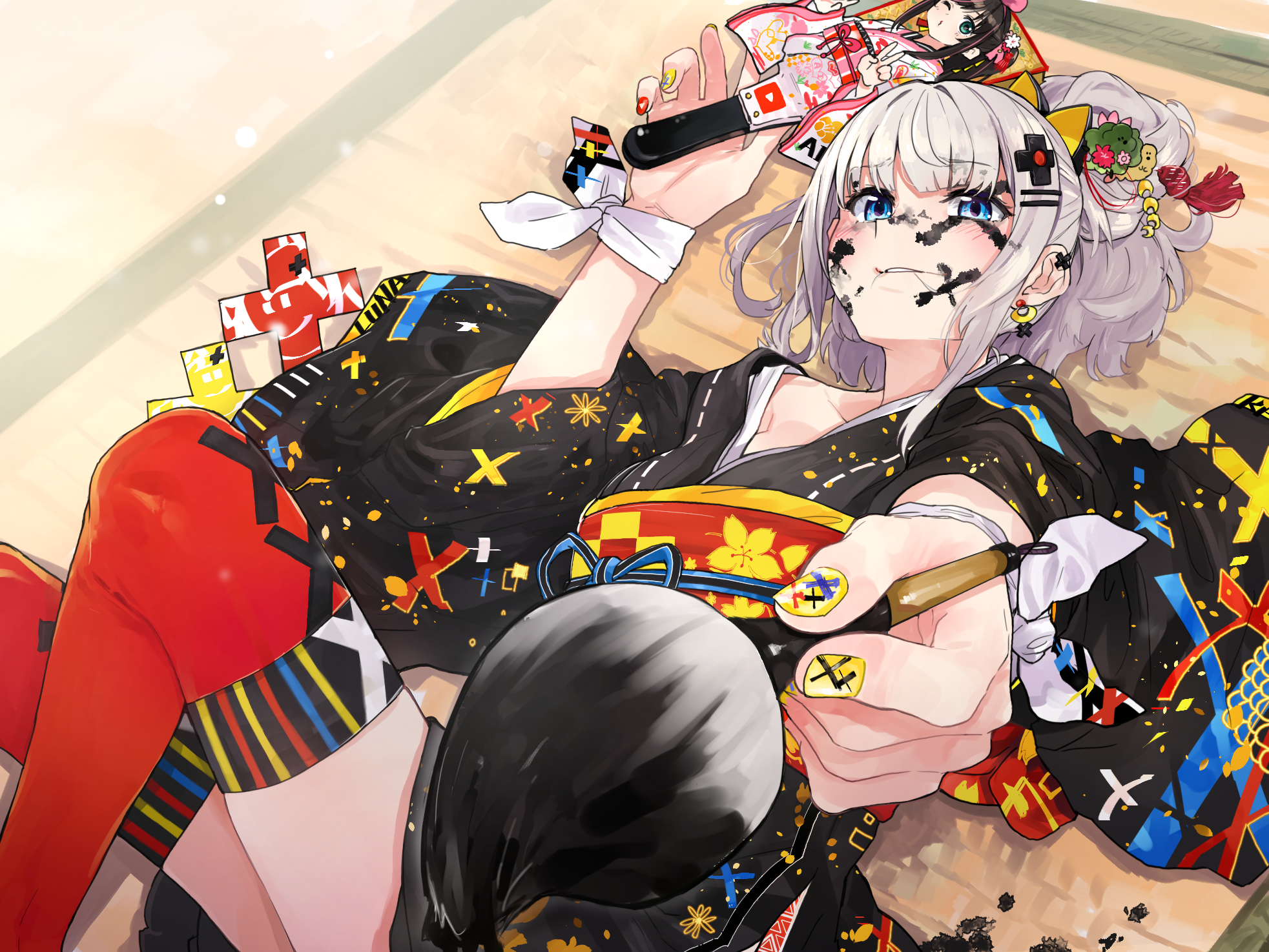 Kaguya Luna painting with black ink HD Wallpaper