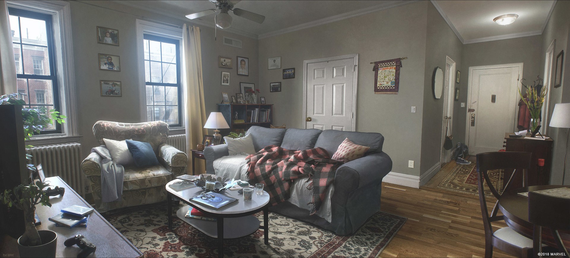 Spider-Man Apartment Concept Art by Dennis Chan HD Wallpaper