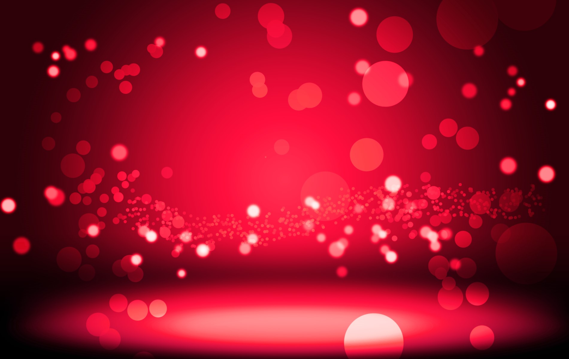 Abstract red bokeh lights on a dark background HD Wallpaper