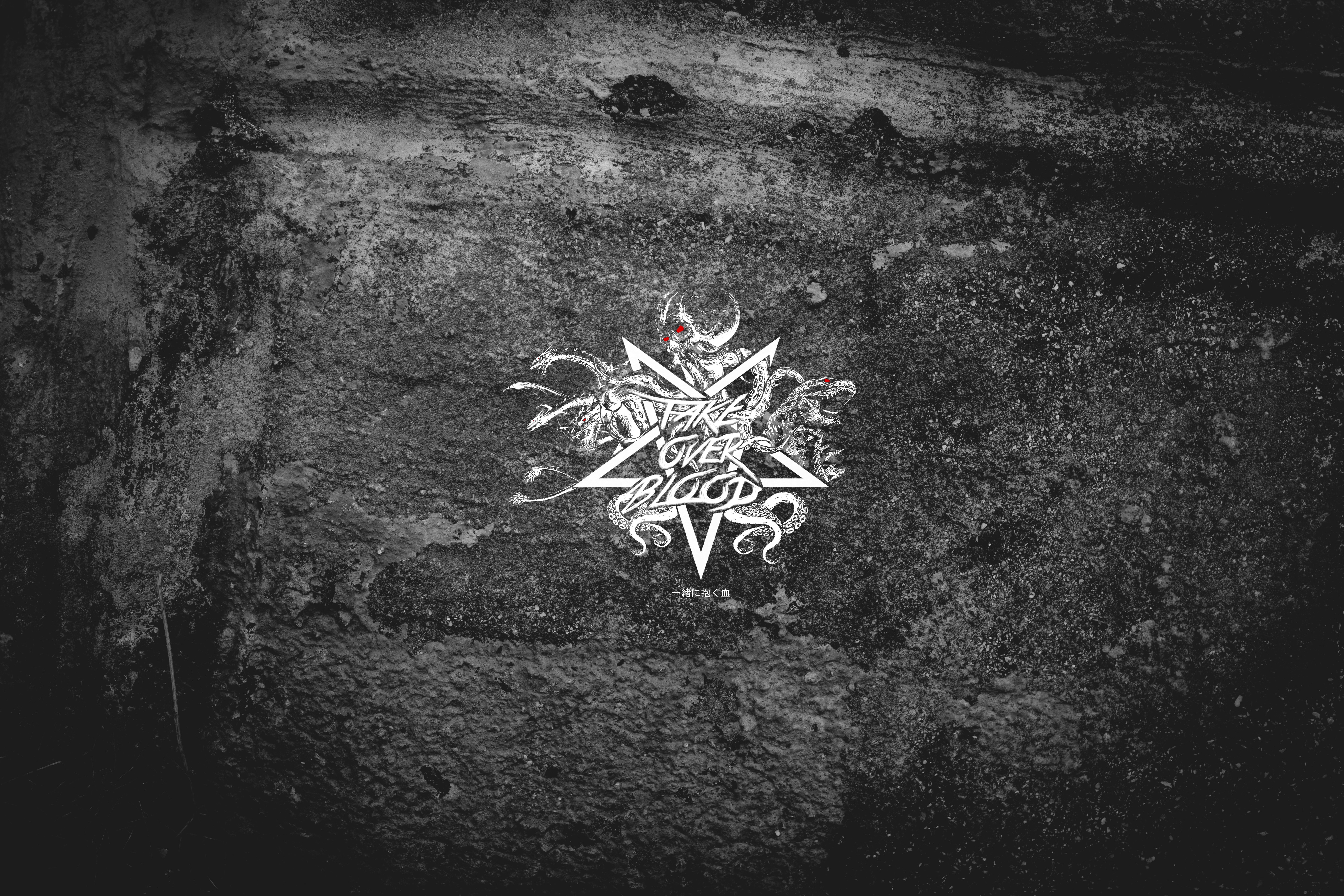 Take Over Blood logo on grunge background HD Wallpaper