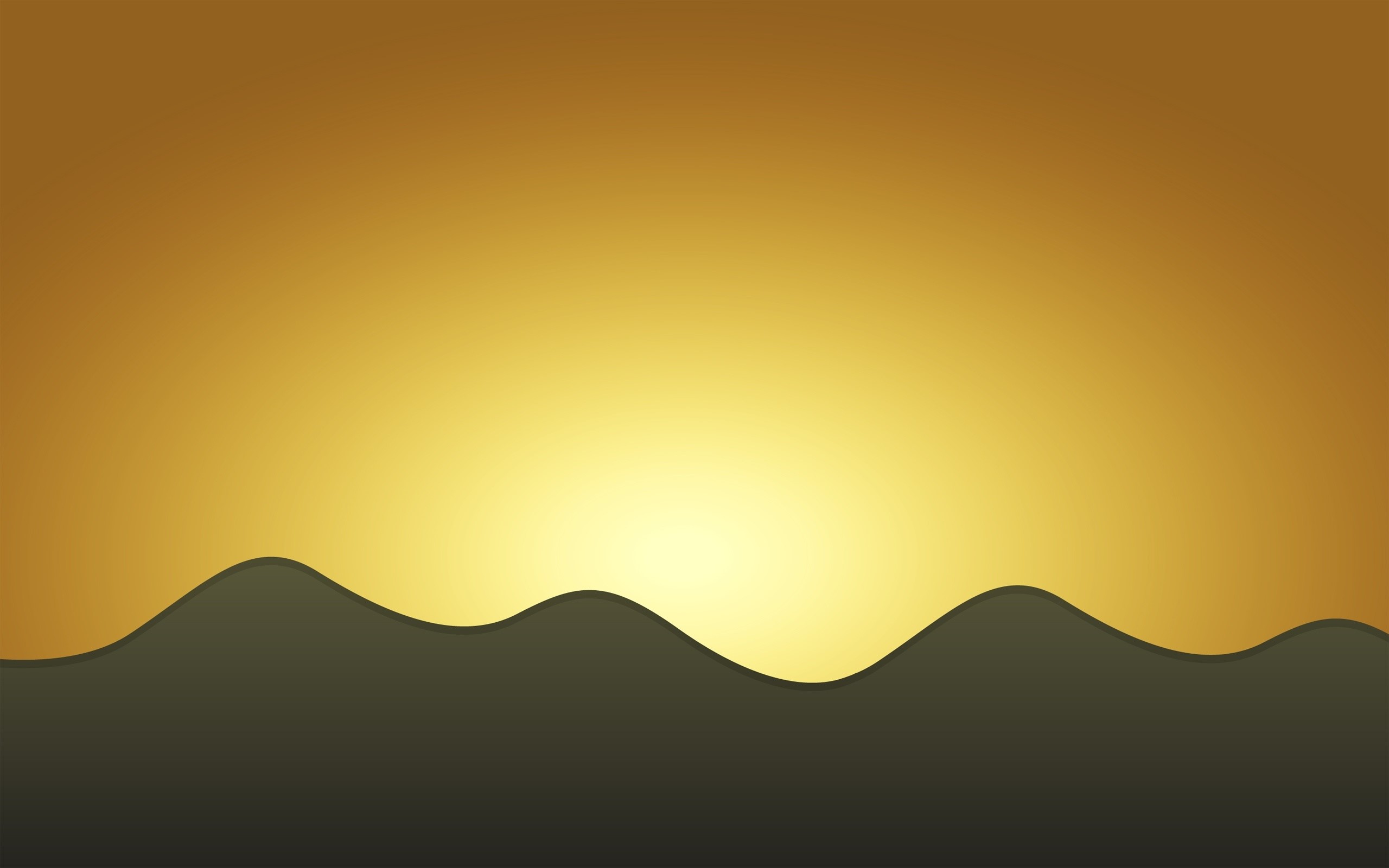 Minimalist sunrise over rolling hills HD Wallpaper