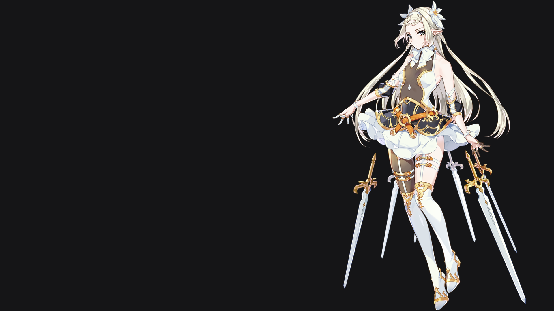 Elven girl with swords from Epic Seven HD Wallpaper