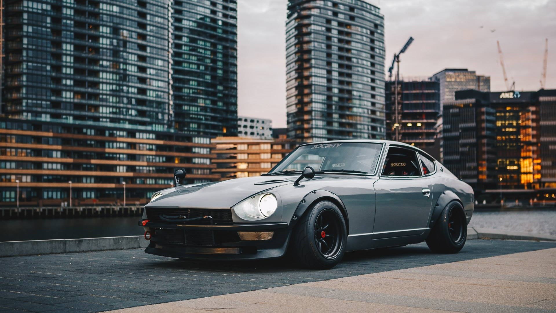 Modified Nissan Fairlady Z coupe with bolt-on fender flares HD Wallpaper