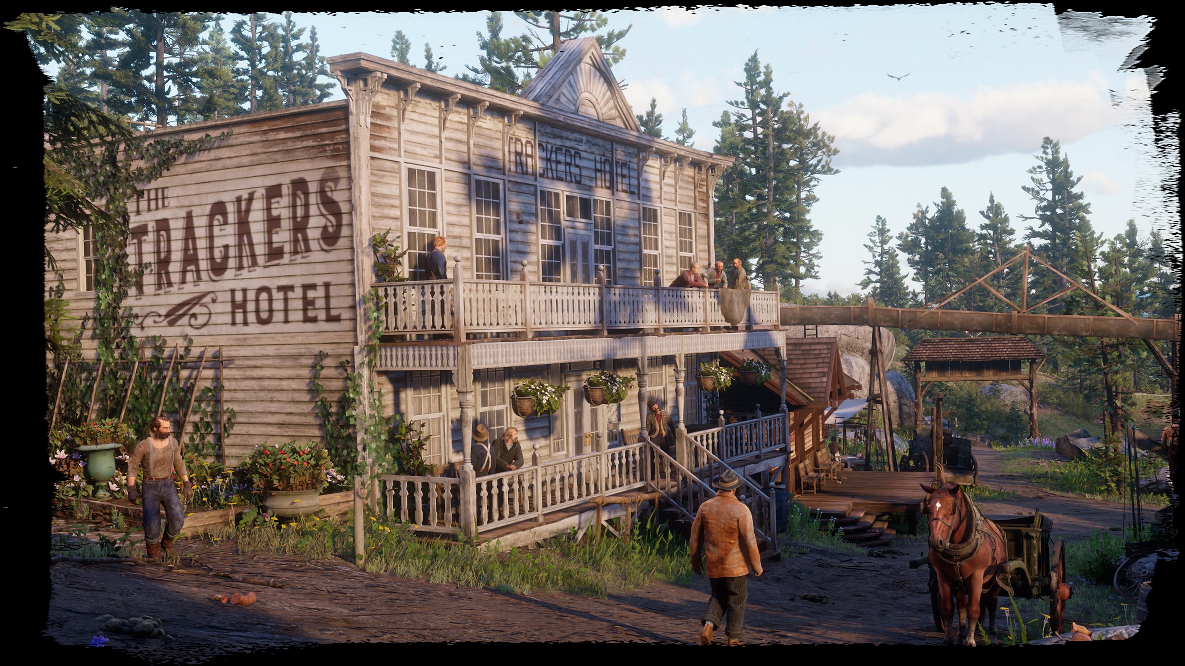 The Trackers Hotel in Red Dead Redemption 2 HD Wallpaper