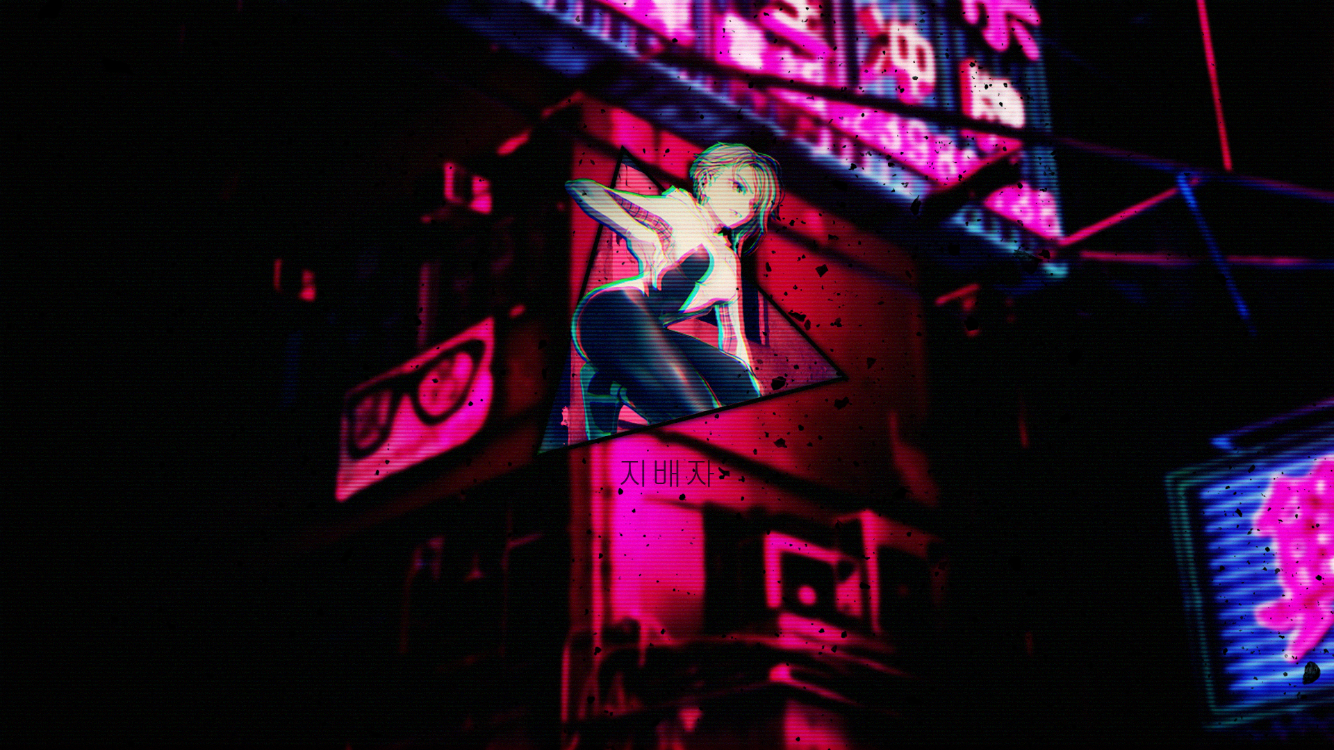 Spider-Gwen in a neon-lit city HD Wallpaper