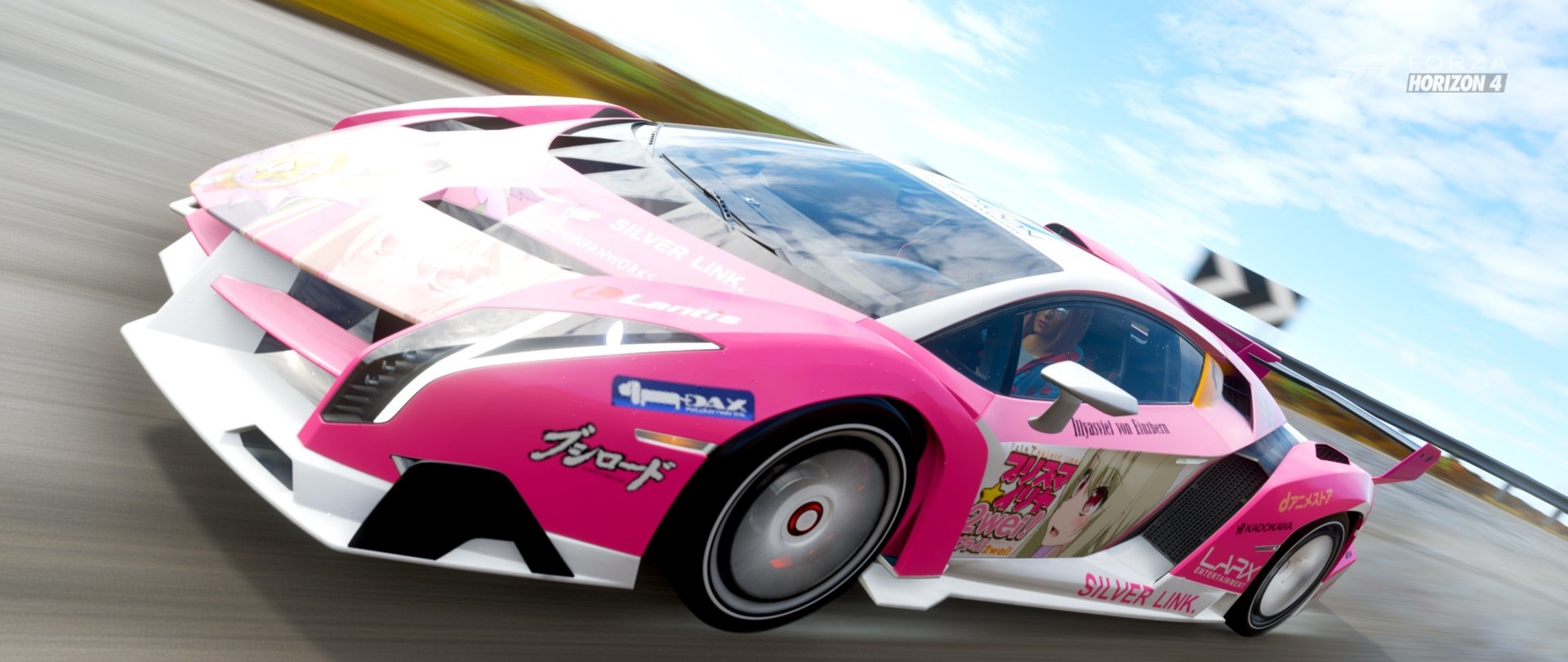 Pink anime car in Forza Horizon 4 HD Wallpaper