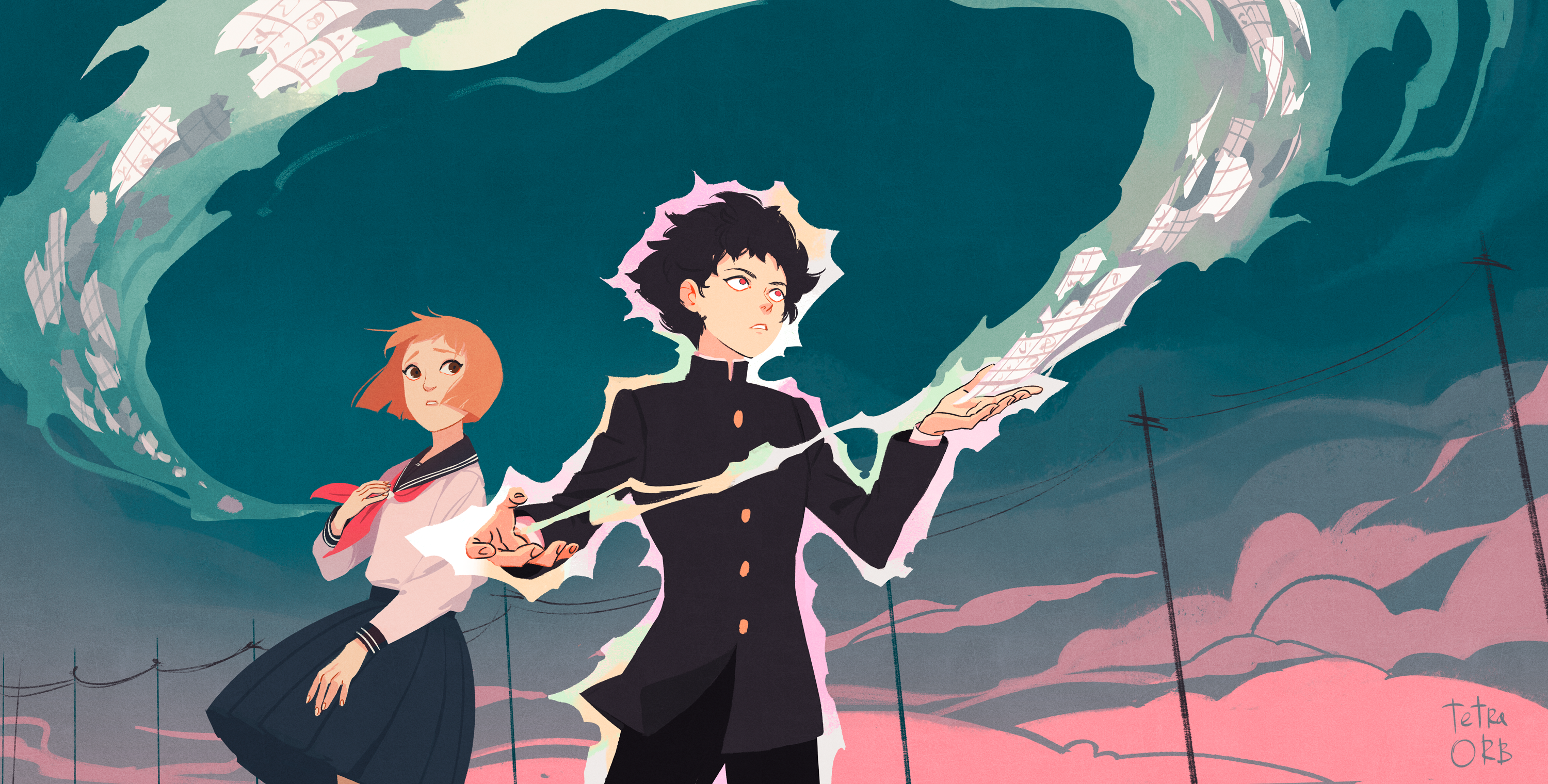Mob Psycho 100: Shigeo and Tome HD Wallpaper