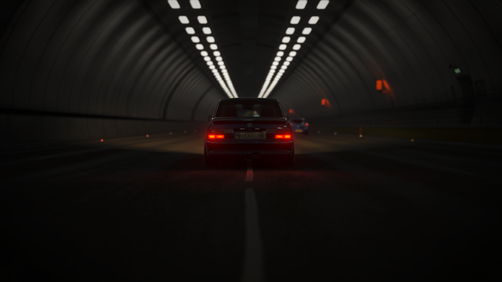BMW E28 driving through a tunnel in Forza Horizon 4 HD Wallpaper