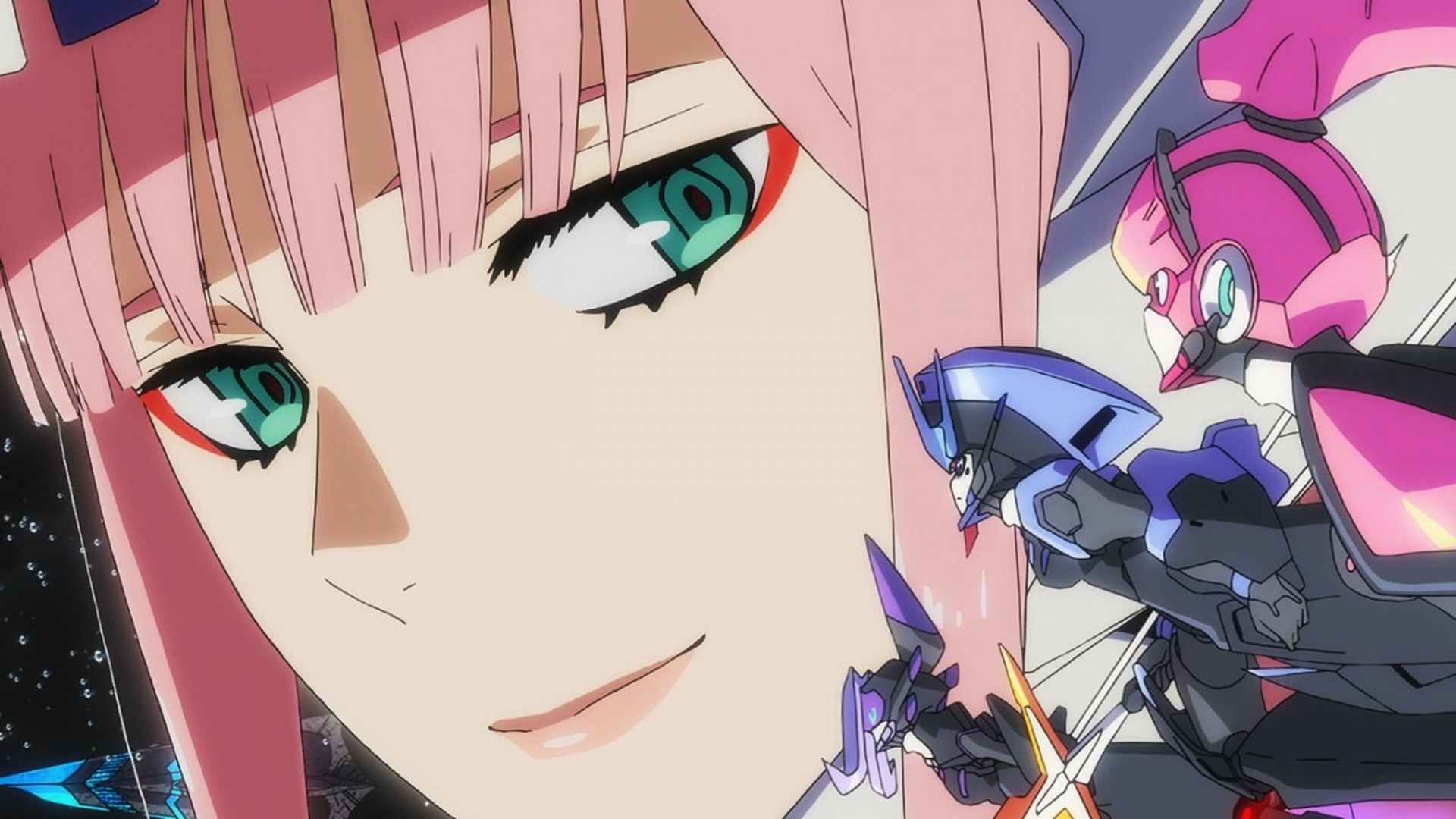 Zero Two from Darling in the FranXX with mechs HD Wallpaper