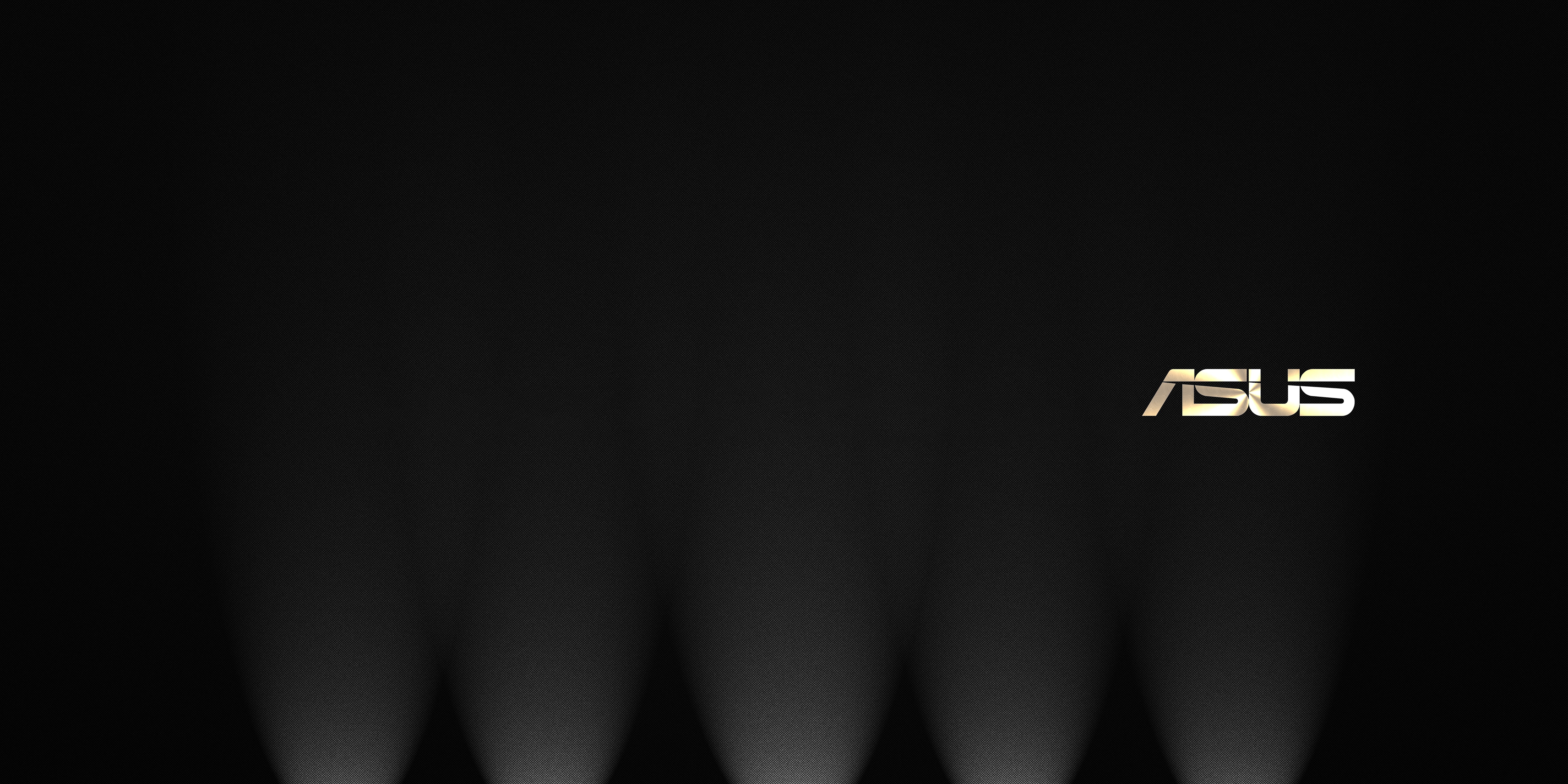 ASUS logo on black background with spotlights HD Wallpaper
