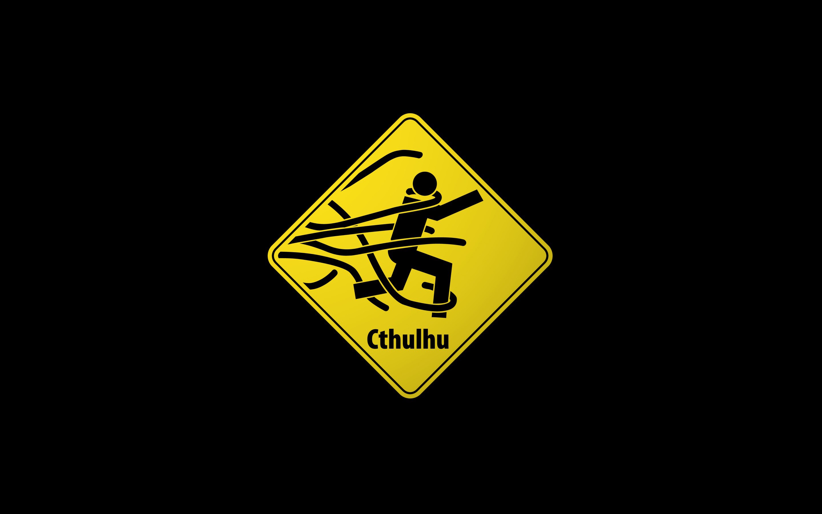 Cthulhu warning sign HD Wallpaper