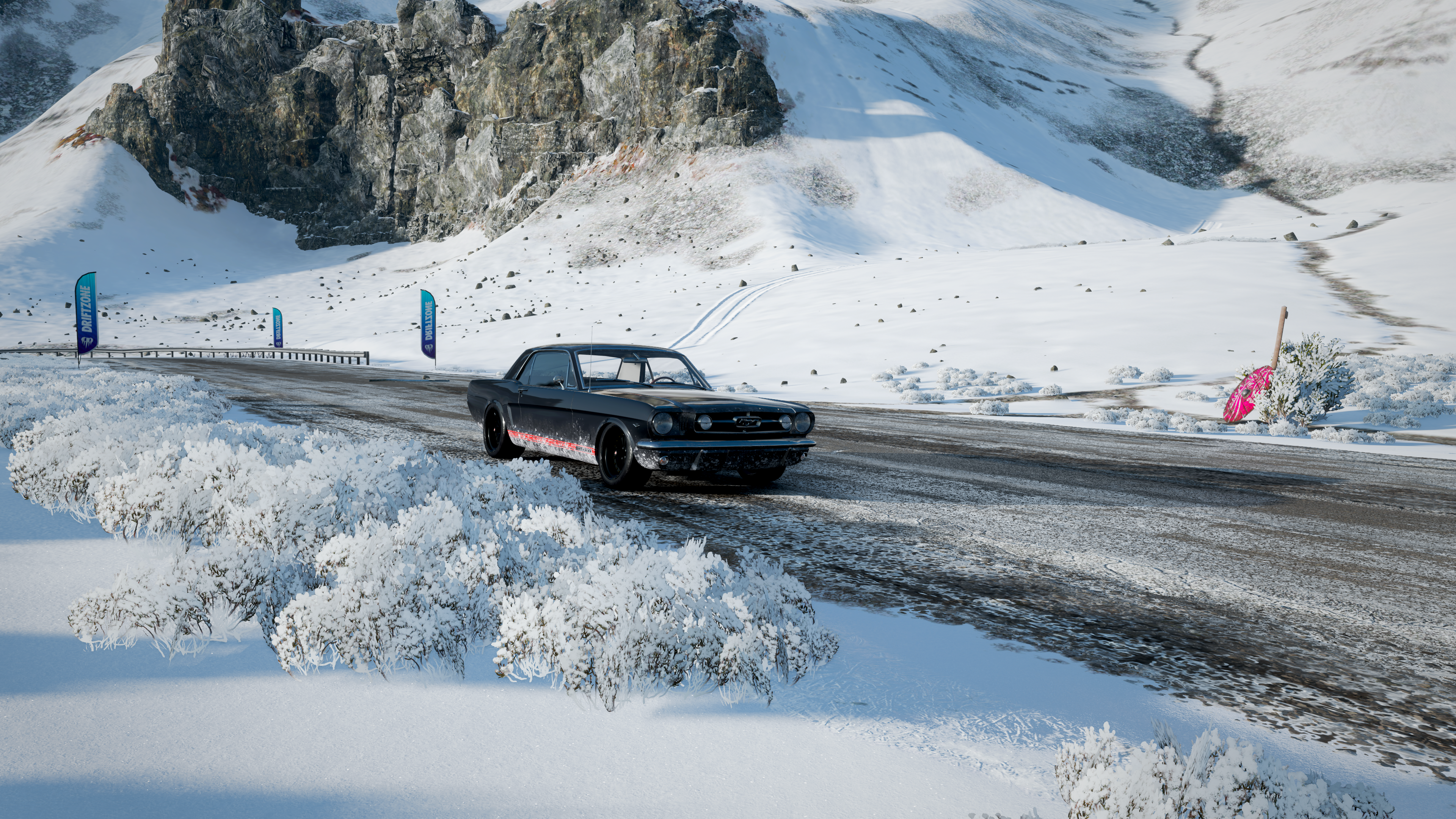4K Forza Horizon 4 Ford Mustang in Snow HD Wallpaper