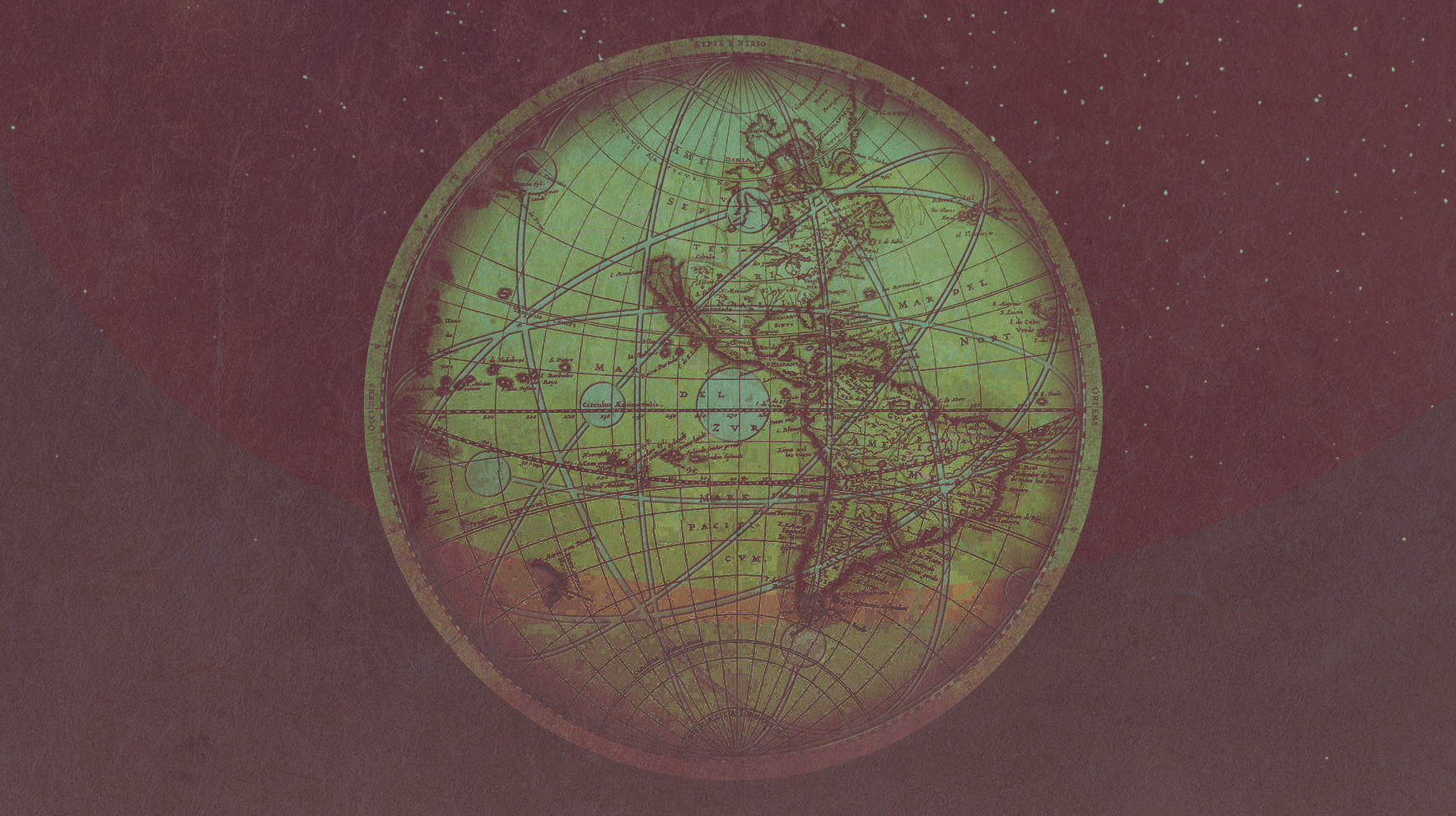 Vintage globe with celestial background HD Wallpaper