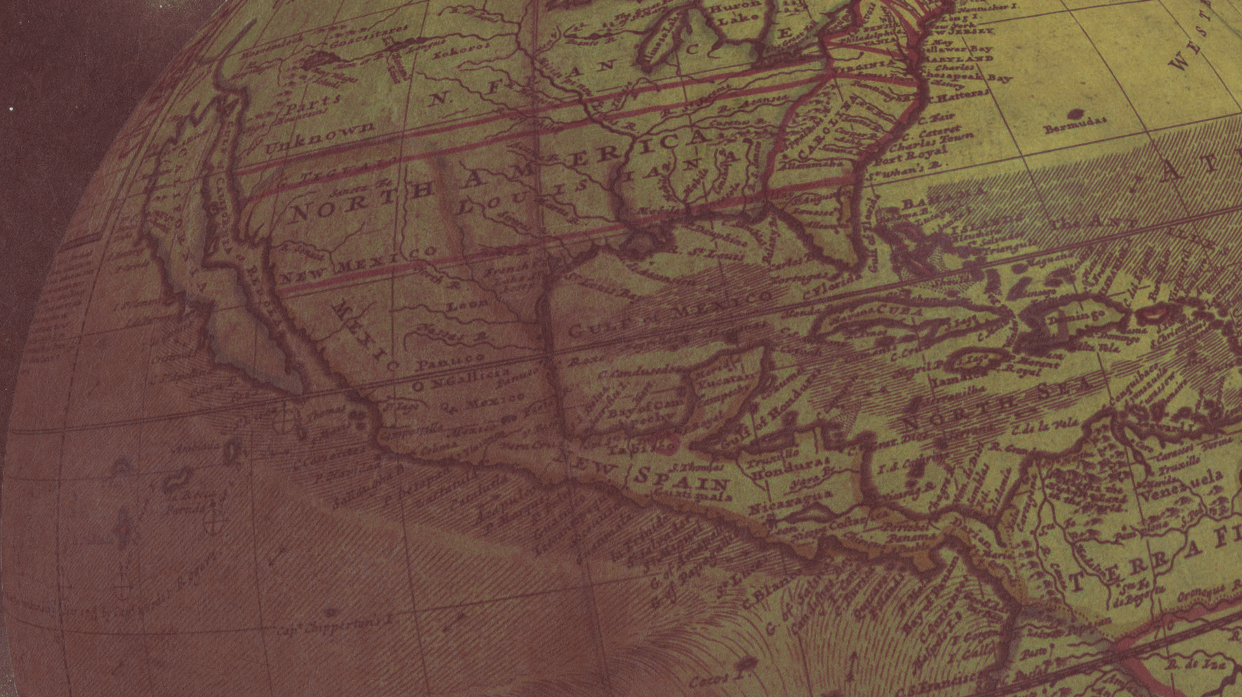Antique Globe Map of North America and surrounding regions HD Wallpaper