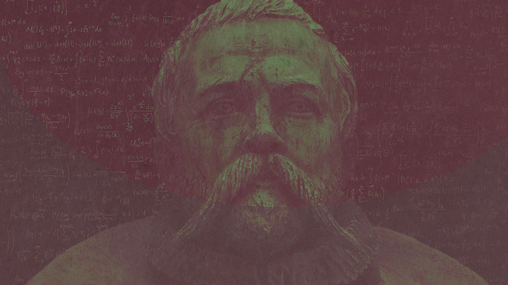 Man with beard and mathematical formulas HD Wallpaper