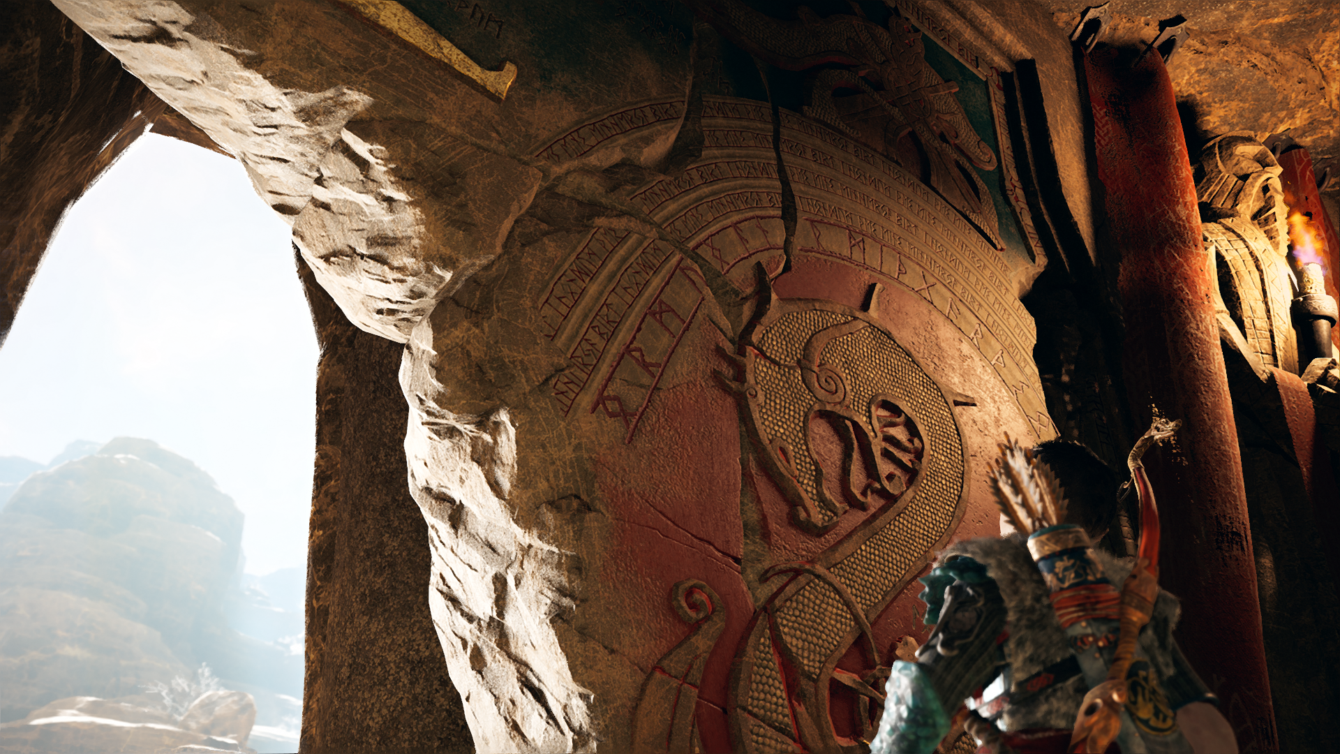 Kratos from God of War in a cave HD Wallpaper