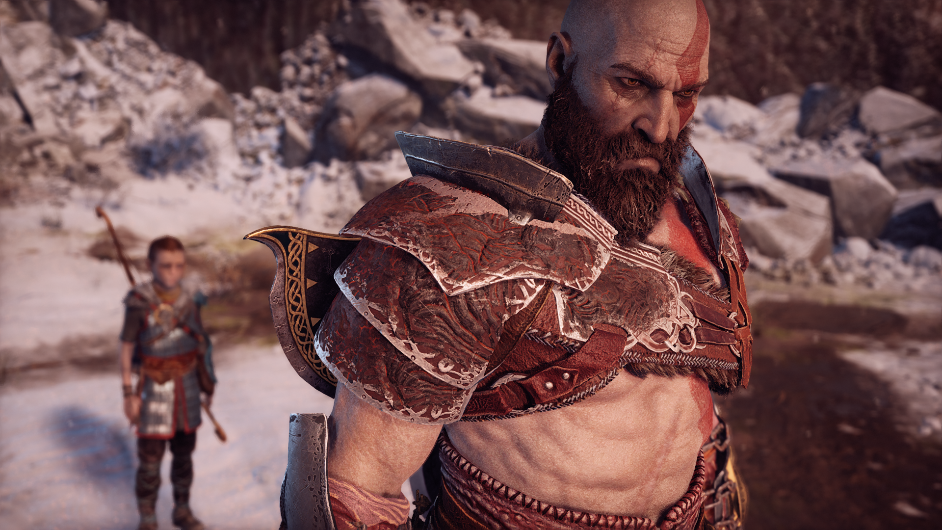 Kratos and Atreus in God of War HD Wallpaper