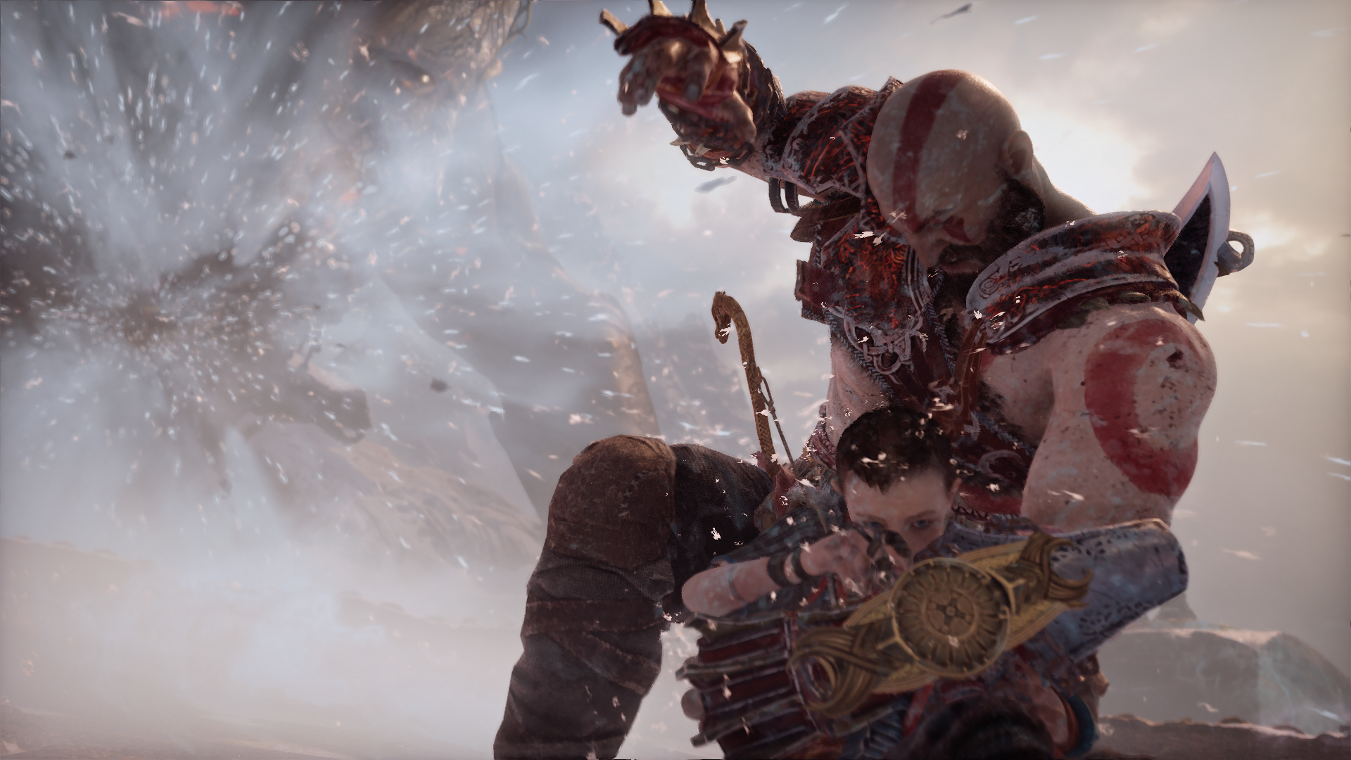 Kratos and Atreus from God of War HD Wallpaper