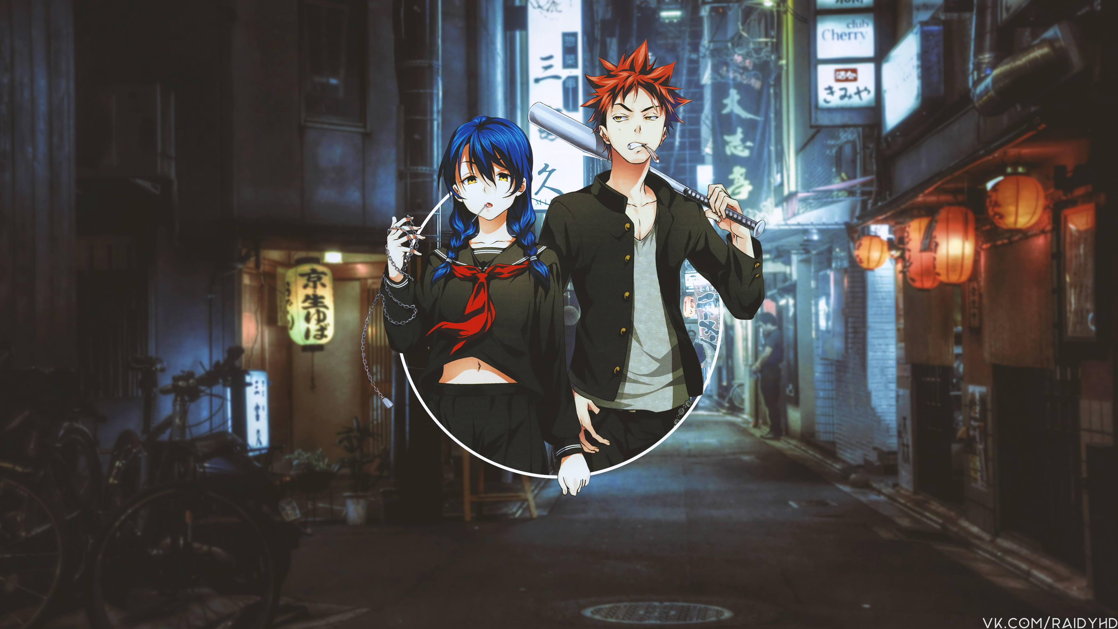 4K Shokugeki no Souma: Yukihira Soma and Tadokoro Megumi HD Wallpaper