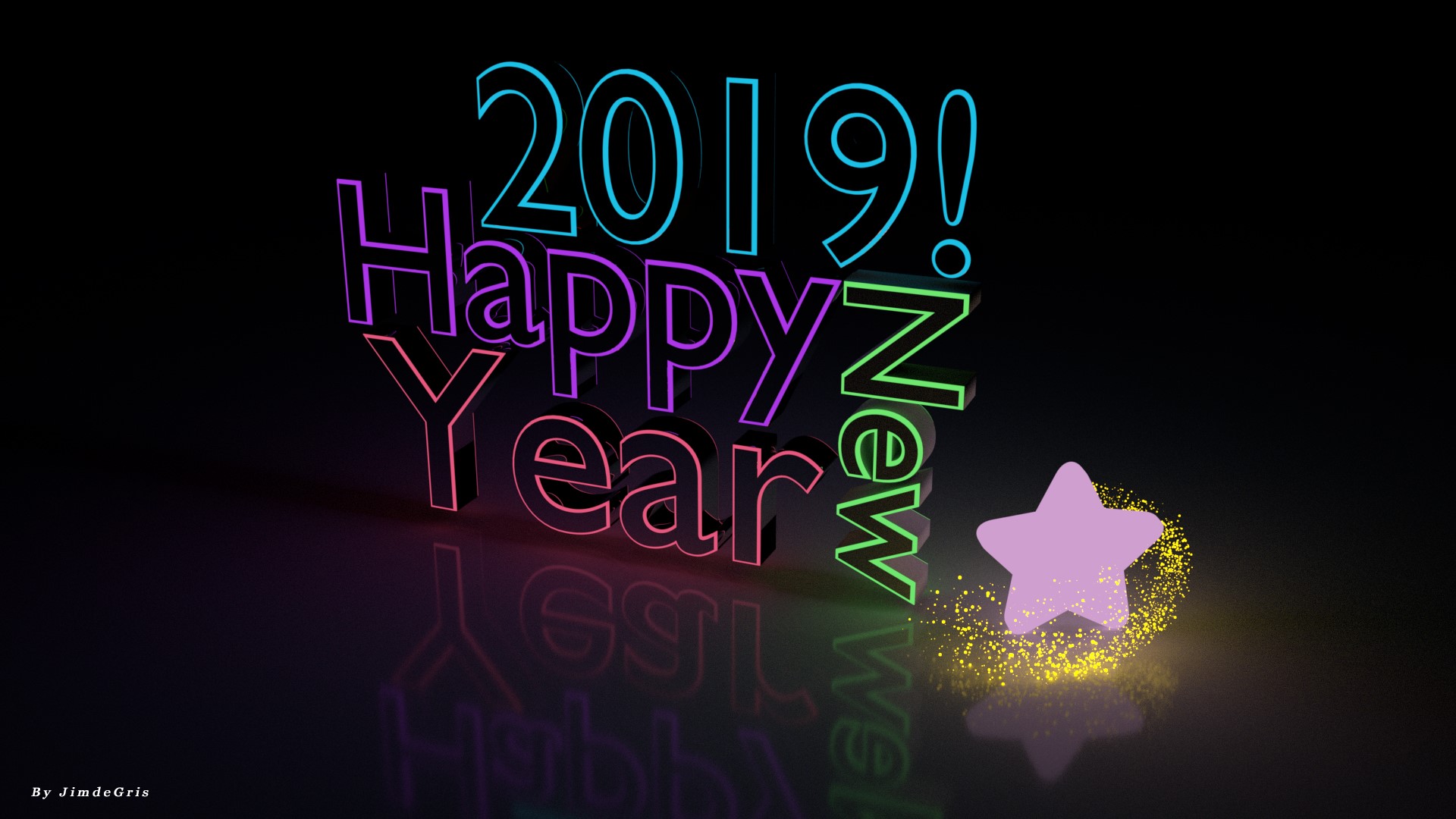 Happy New Year 2019! HD Wallpaper