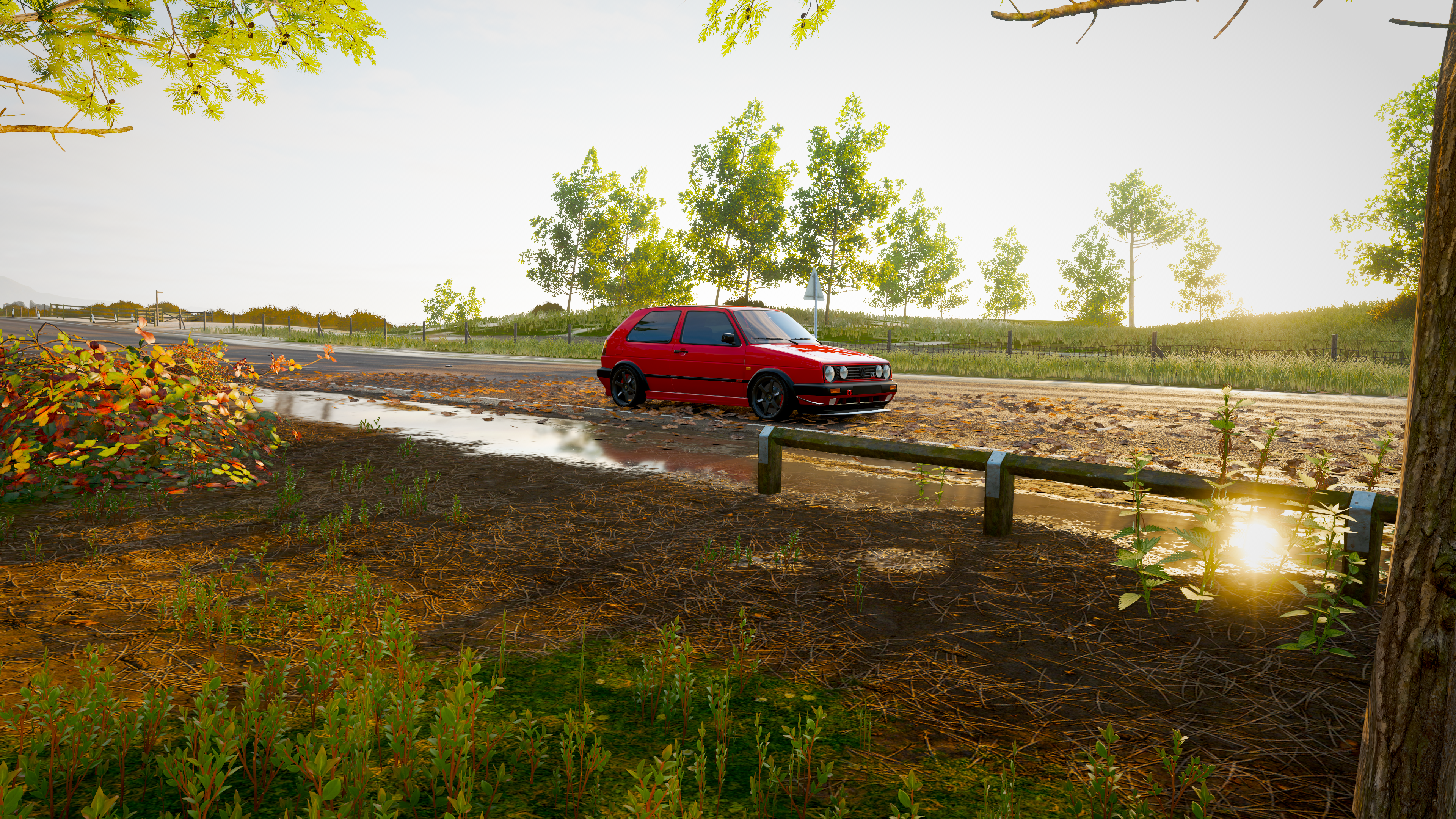 Red Volkswagen Golf GTI Mk2 in Forza Horizon 4 HD Wallpaper