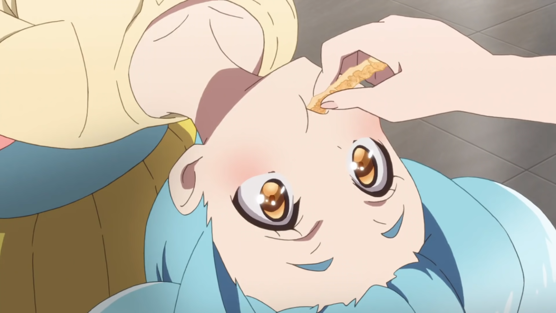 Lily Hoshikawa from Zombieland Saga eating a snack HD Wallpaper