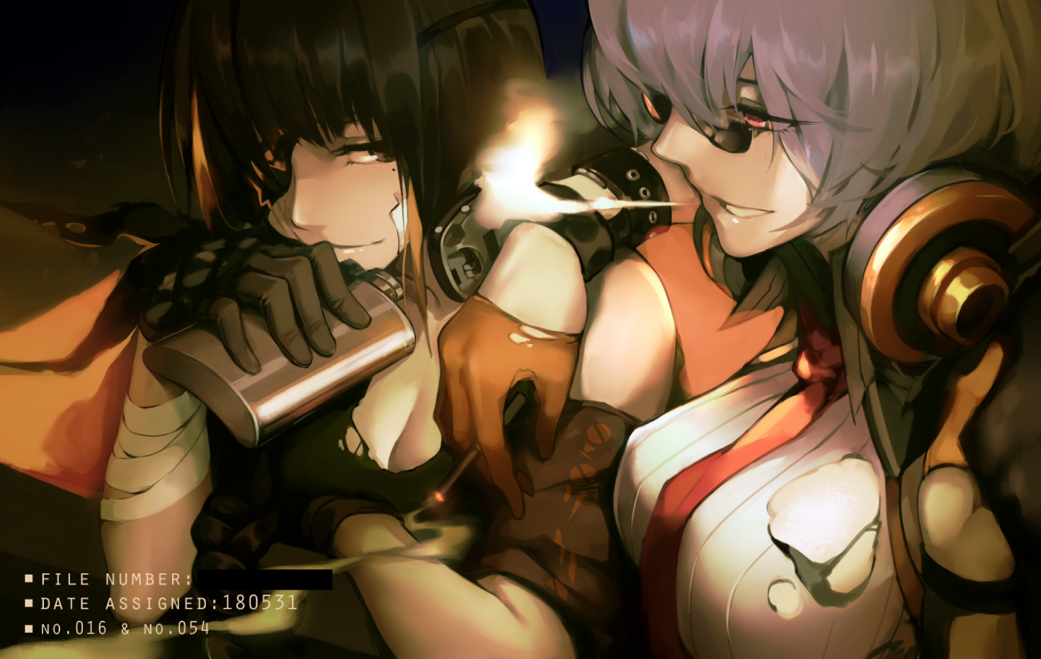 M16 from Girls Frontline with another woman HD Wallpaper