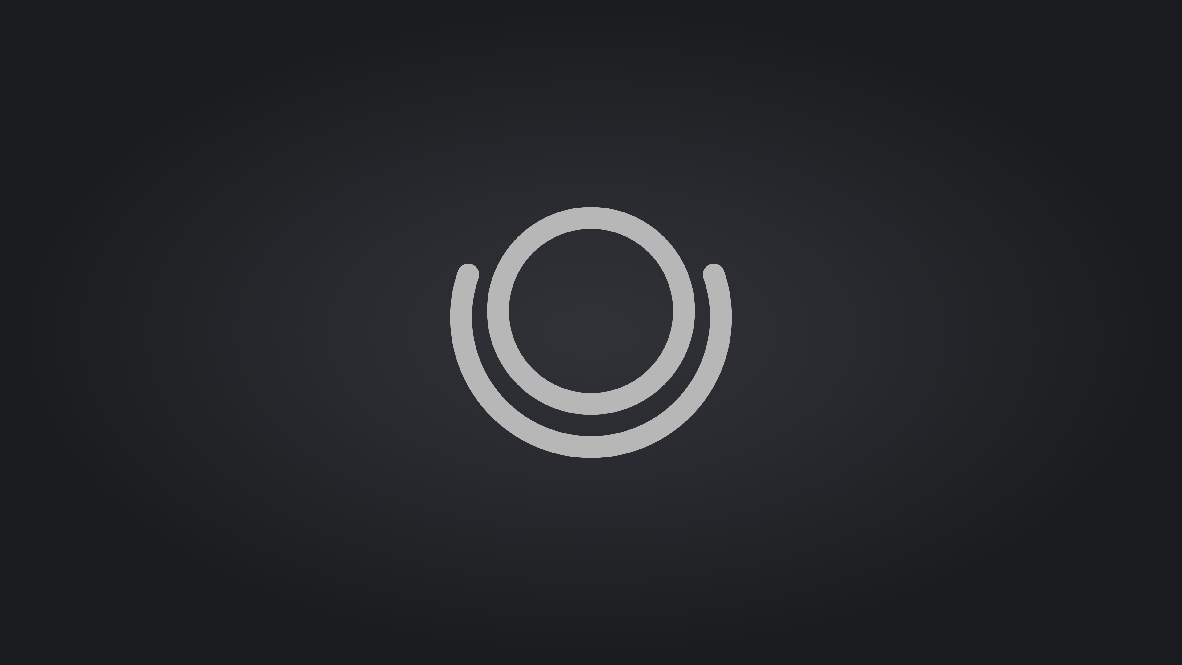 Minimalist logo with concentric circles on dark background HD Wallpaper