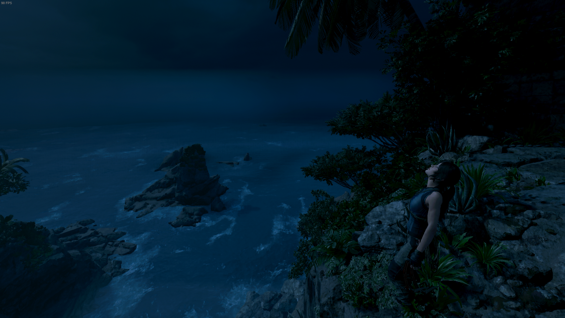 Lara Croft from Shadow of the Tomb Raider at night HD Wallpaper