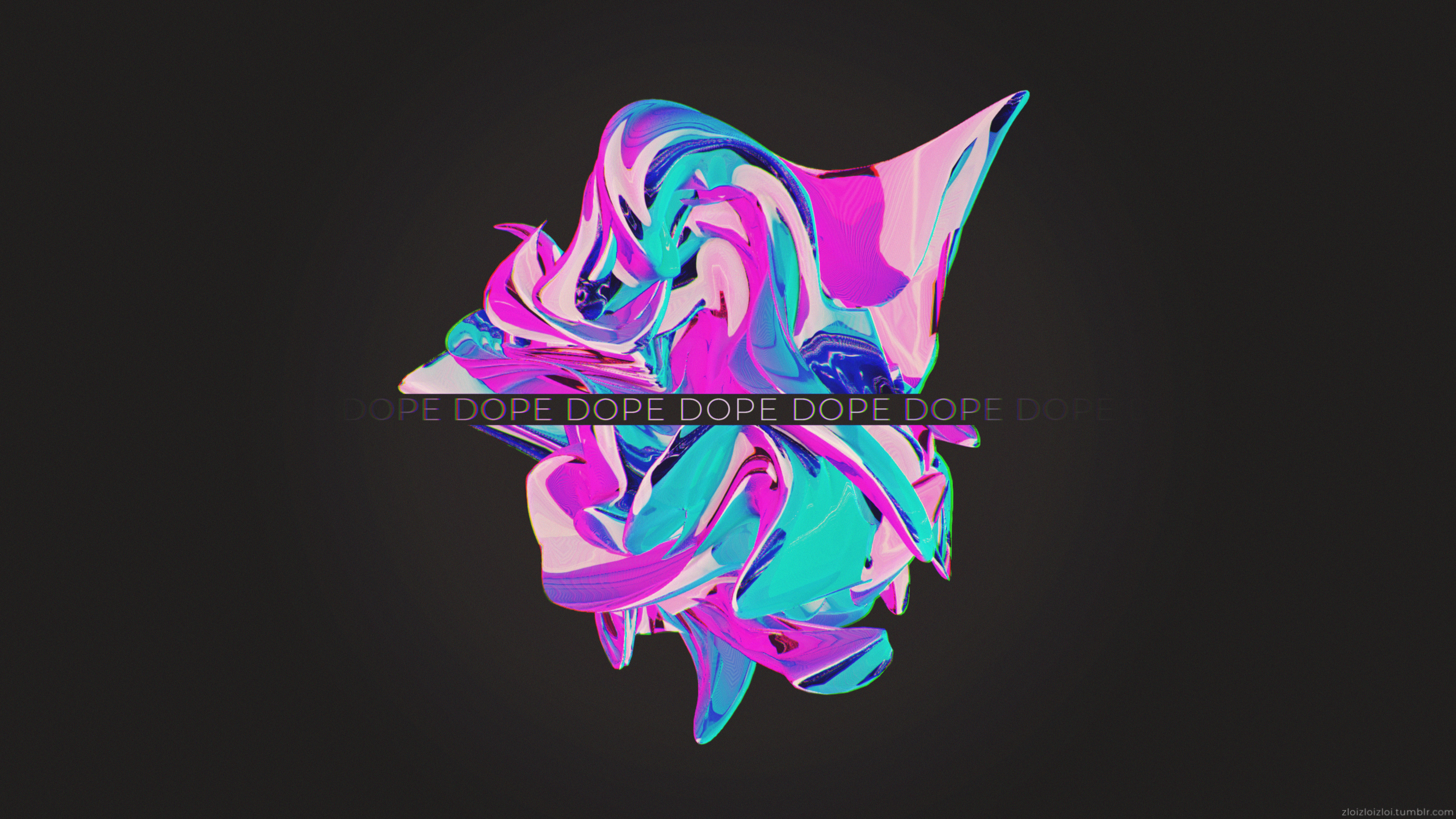 4K abstract 3D glitch art HD Wallpaper